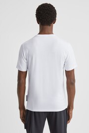 Reiss White Holt Jersey Crew Neck Short Sleeve T-Shirt - Image 5 of 5