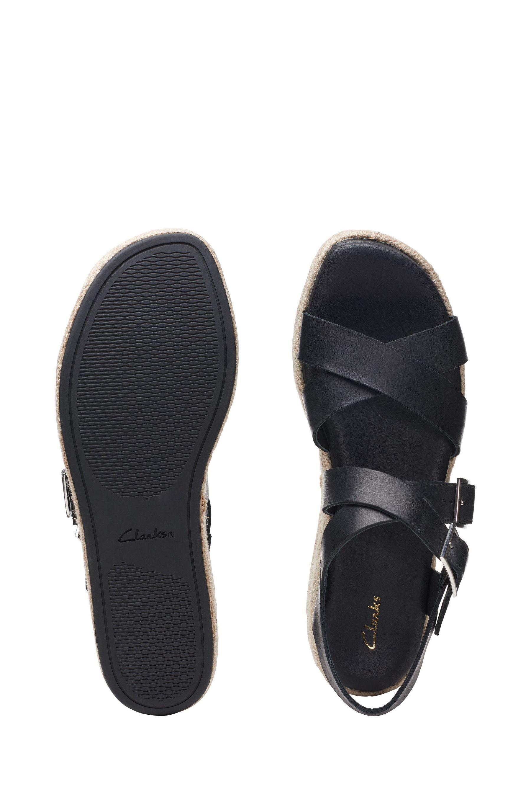 Buy Clarks Black Combi Kimmei Buckle Wedge Sandals from Next Luxembourg