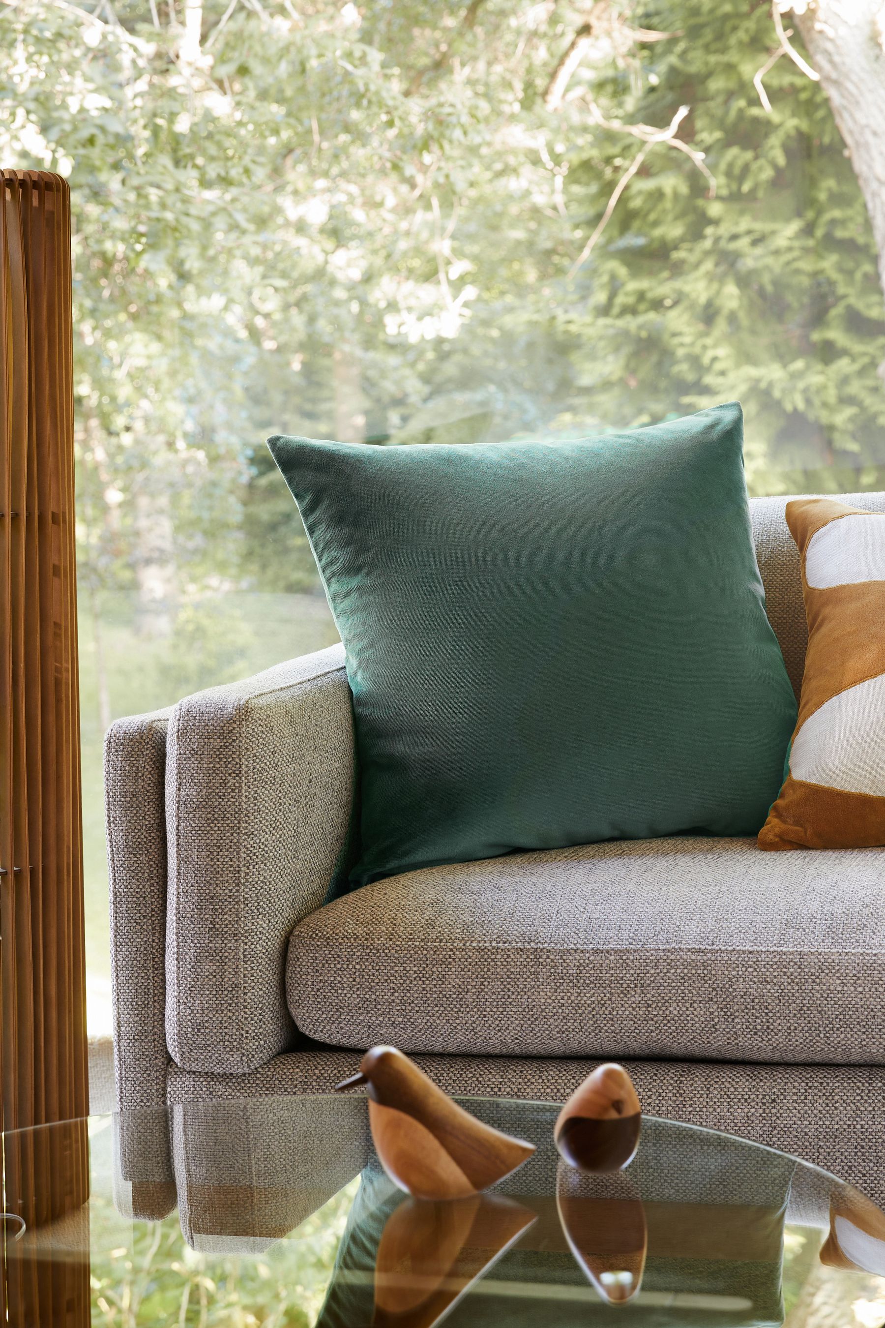Teal Blue 59 x 59cm Matte Velvet Cushion