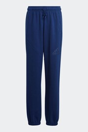 adidas Blue Junior Future Icons Logo Tracksuit Bottoms - Image 1 of 6