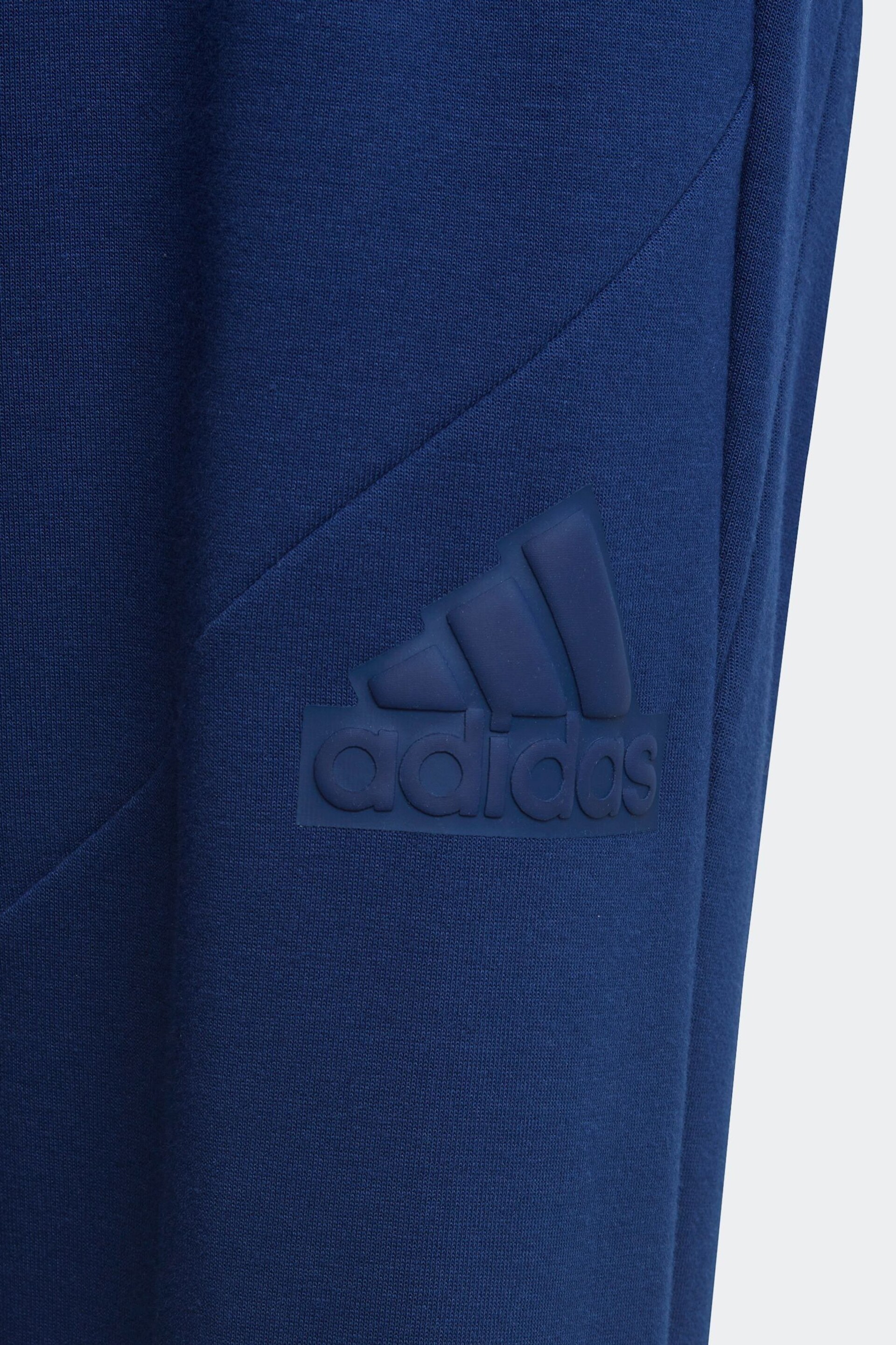 adidas Blue Junior Future Icons Logo Tracksuit Bottoms - Image 4 of 6