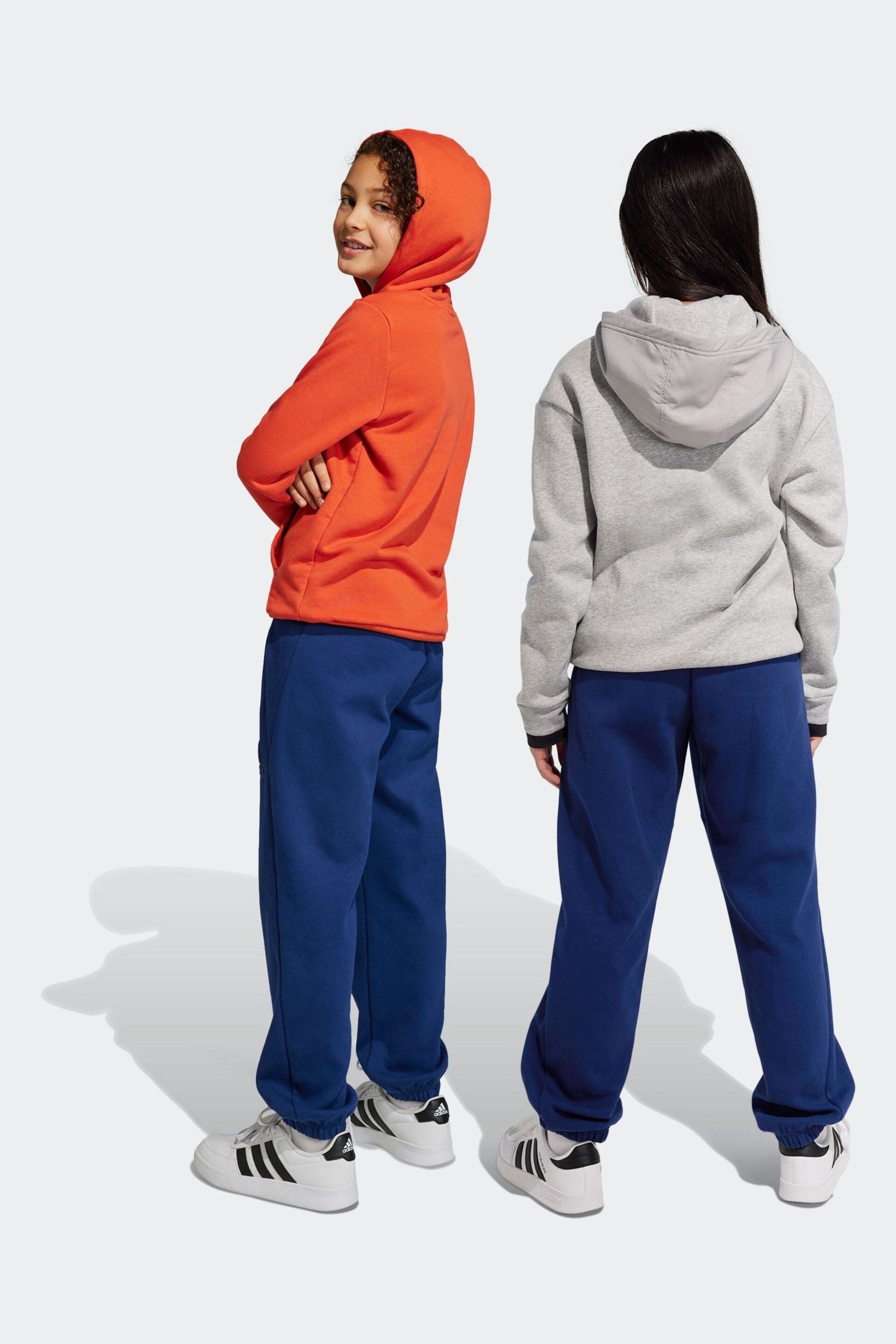 adidas Blue Junior Future Icons Logo Tracksuit Bottoms - Image 6 of 6