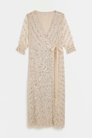 River Island Pink Wrap Front Maxi Dress - Image 4 of 4