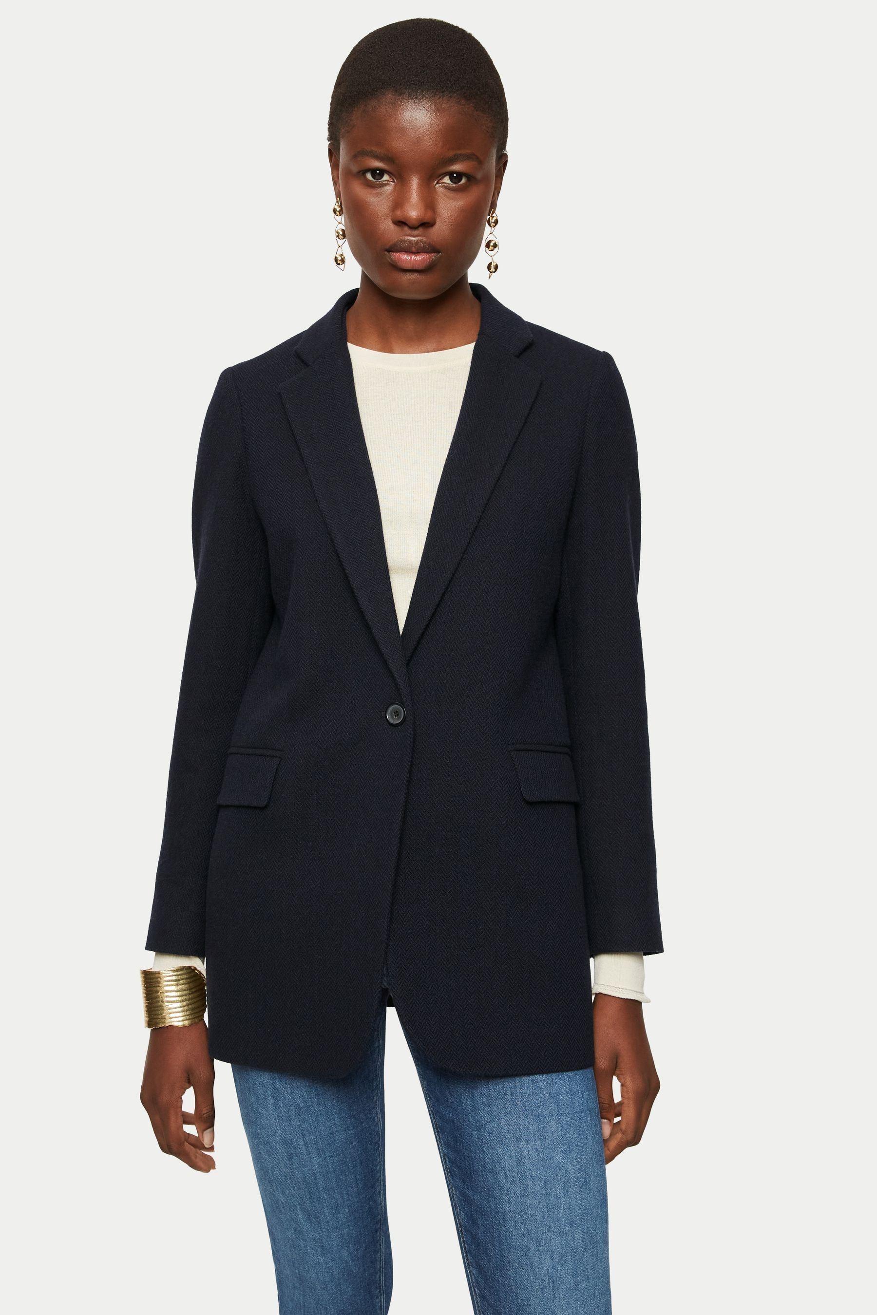 Jigsaw blue coat shop