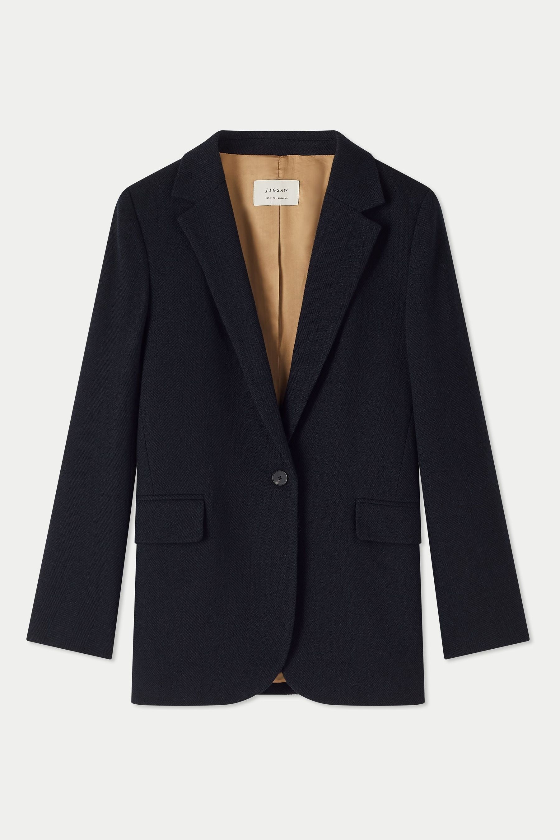 Buy Jigsaw Blue Wool Langford Blazer from the Next UK online shop