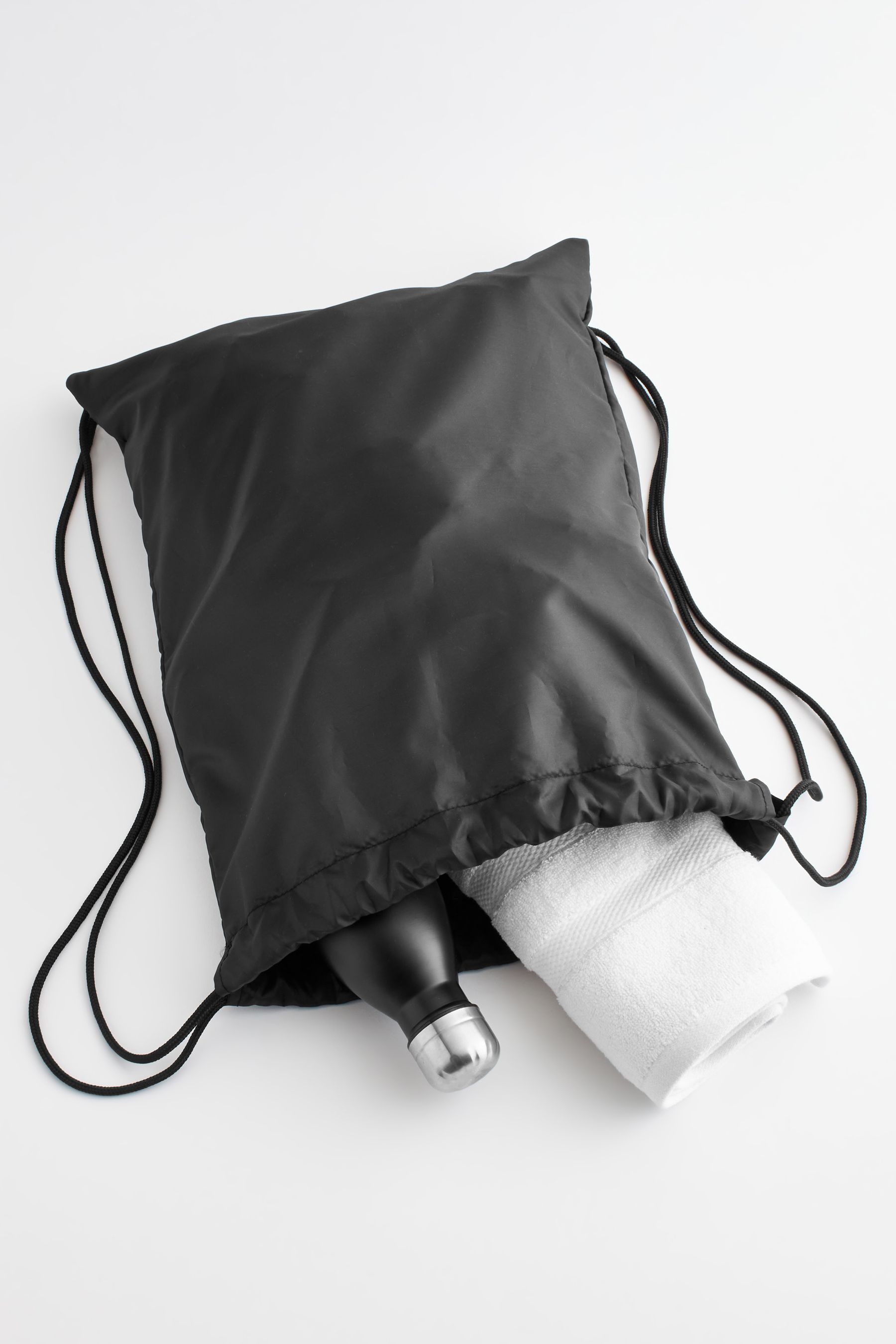 Black Drawstring Gym Bag