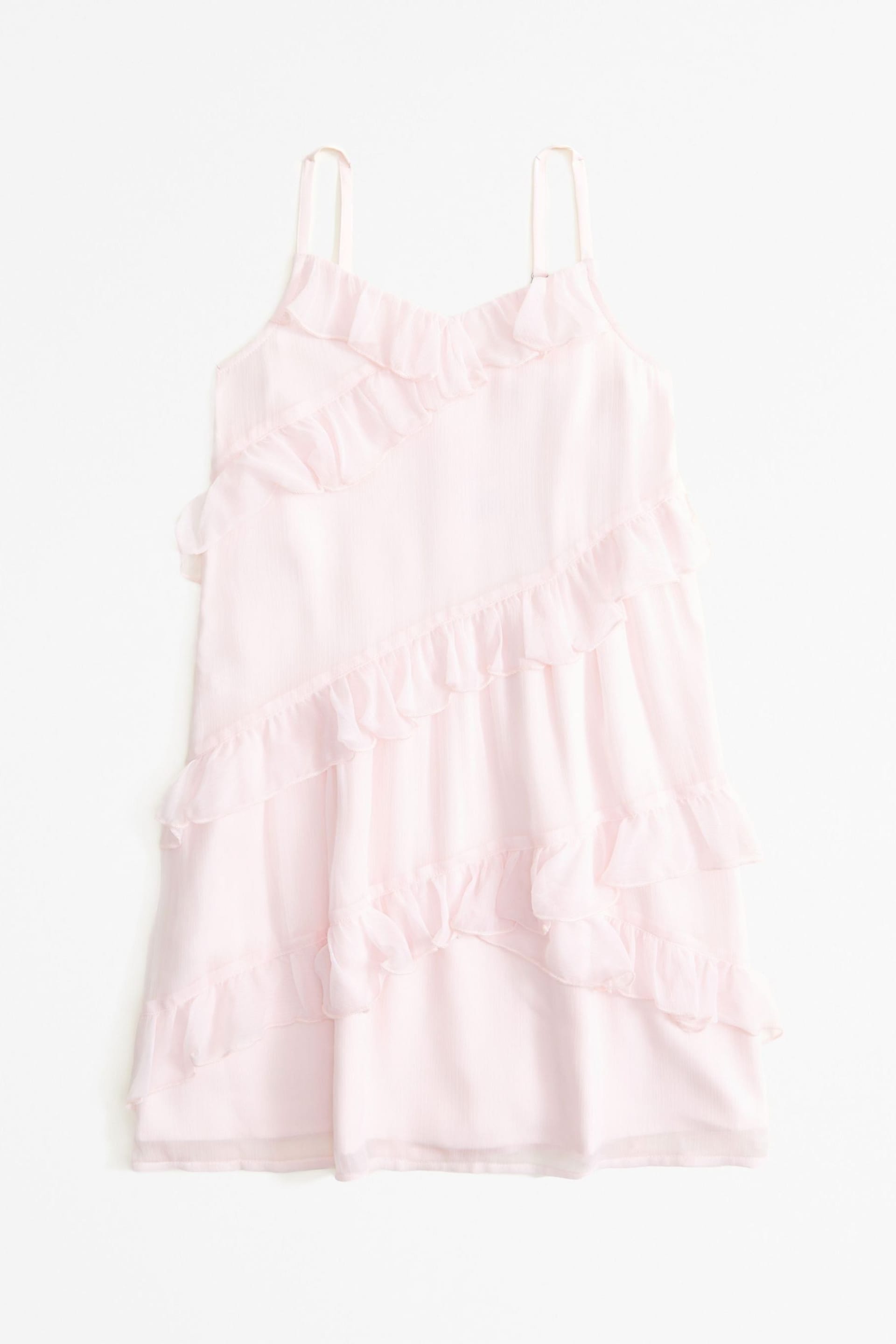 Abercrombie & Fitch Pink Chiffon Rose Corsage Frill Dress - Image 2 of 2