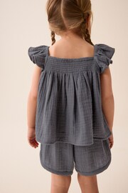 Charcoal Grey Crochet Trim Co-ord Set (3mths-8yrs) - Image 4 of 8