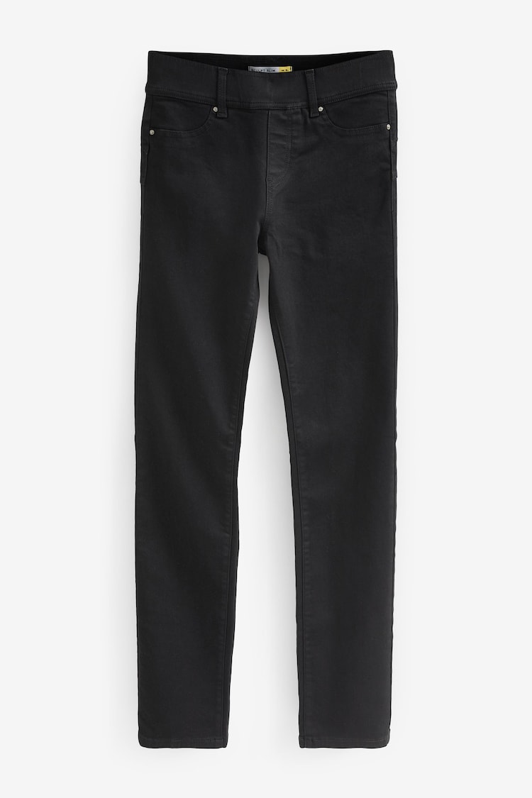 Black Super Stretch Soft Sculpt Pull-On Slim Denim Leggings - Image 6 of 6