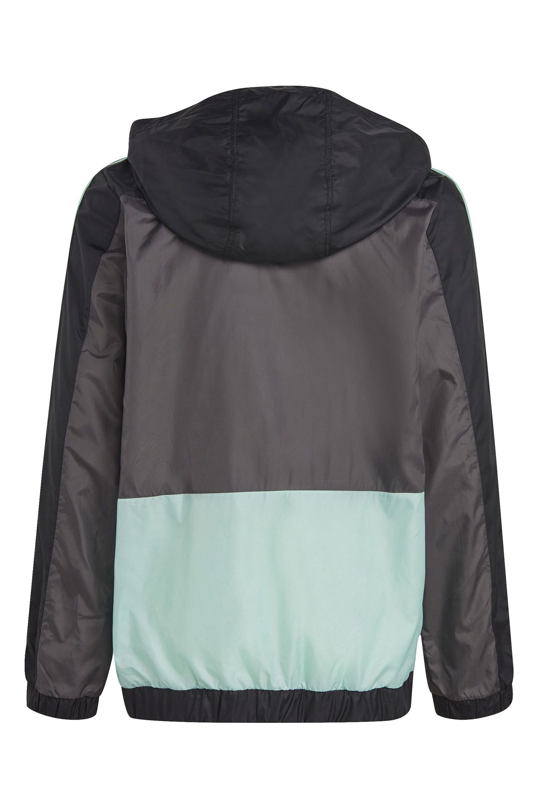 Buy adidas Black Junior Colorblock 3 Stripes Regular Fit Windbreaker Jacket from Next Luxembourg