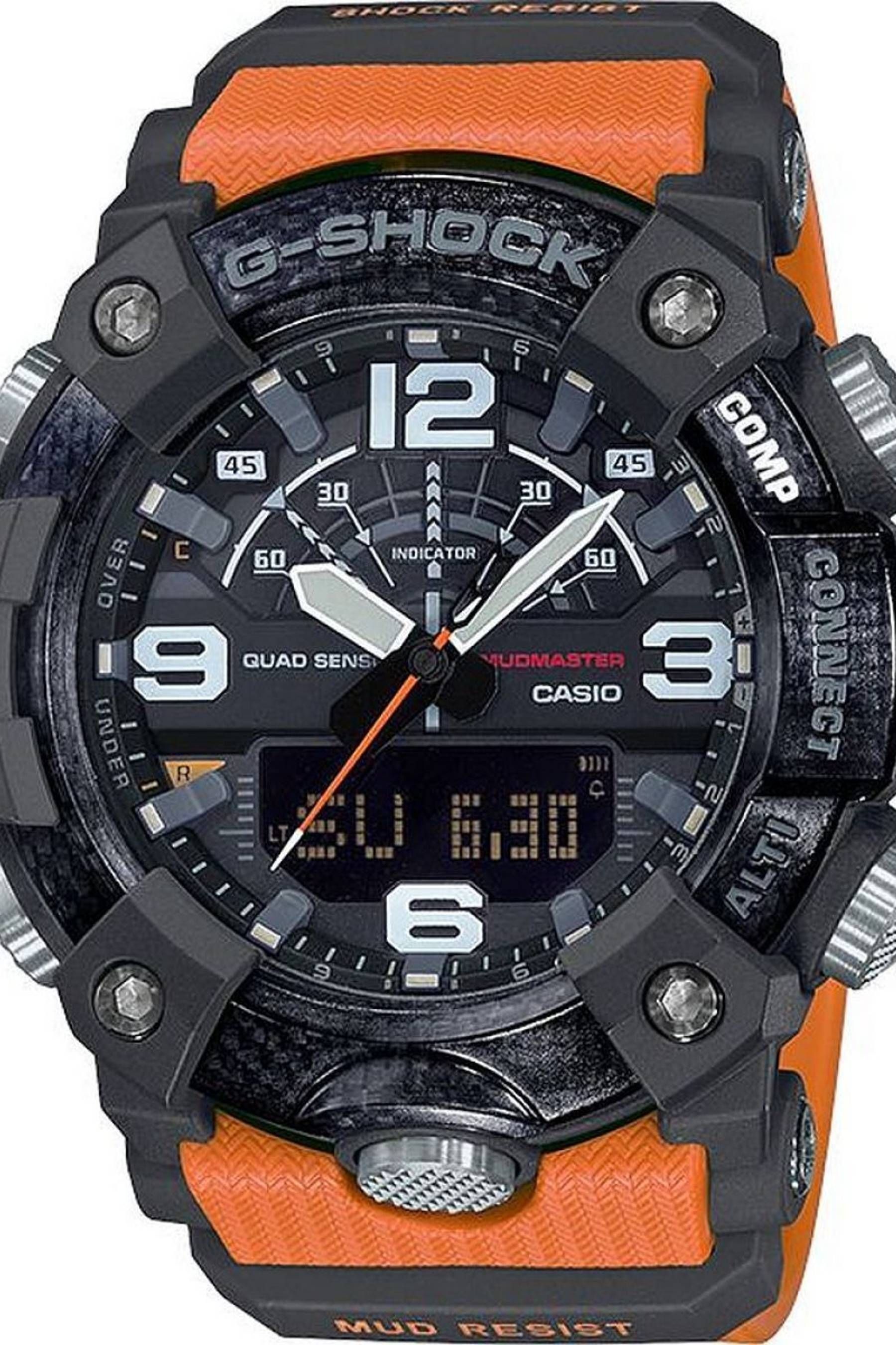 Buy Casio G Shock Black Grey and Orange Plastic Resin Quartz Chronograph Radio Controlled Watch from the Next UK online shop