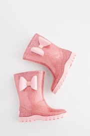 Baker by Ted Baker Girls Glitter Welly Boots with Bow - Image 2 of 6