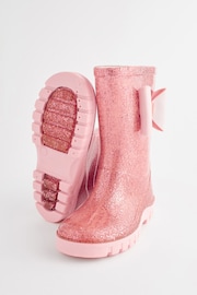 Baker by Ted Baker Girls Glitter Welly Boots with Bow - Image 3 of 6