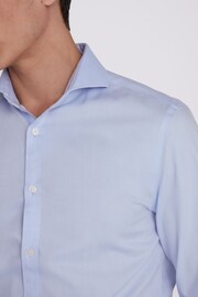 MOSS Blue Slim Fit Pinpoint Oxford Non Iron Shirt - Image 2 of 7