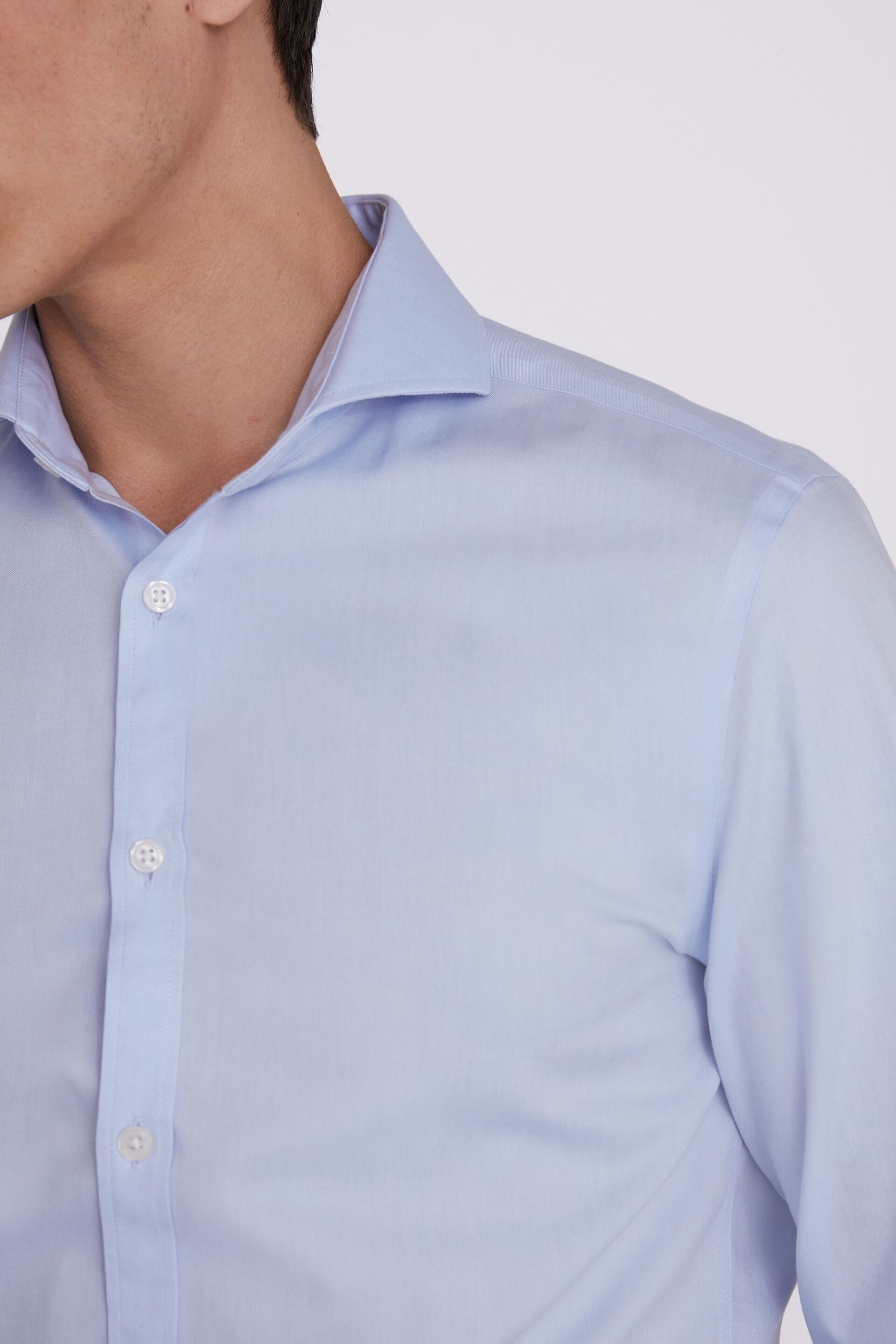 MOSS Slim Fit Pinpoint Oxford Non- Iron Shirt - Image 2 of 4