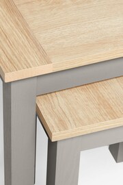 Dove Grey Malvern Oak Effect Rectangle Set of 2 Nest of Tables - Image 6 of 7
