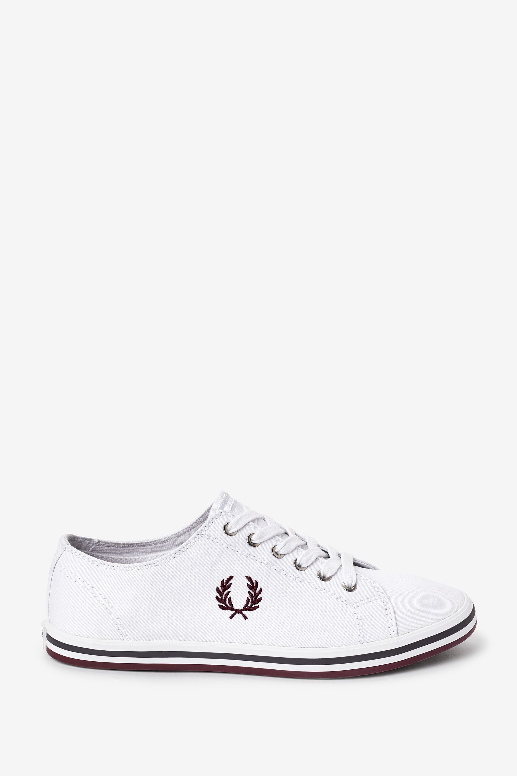 Buy Fred Perry Womens White Kingston Canvas Trainers from Next Luxembourg