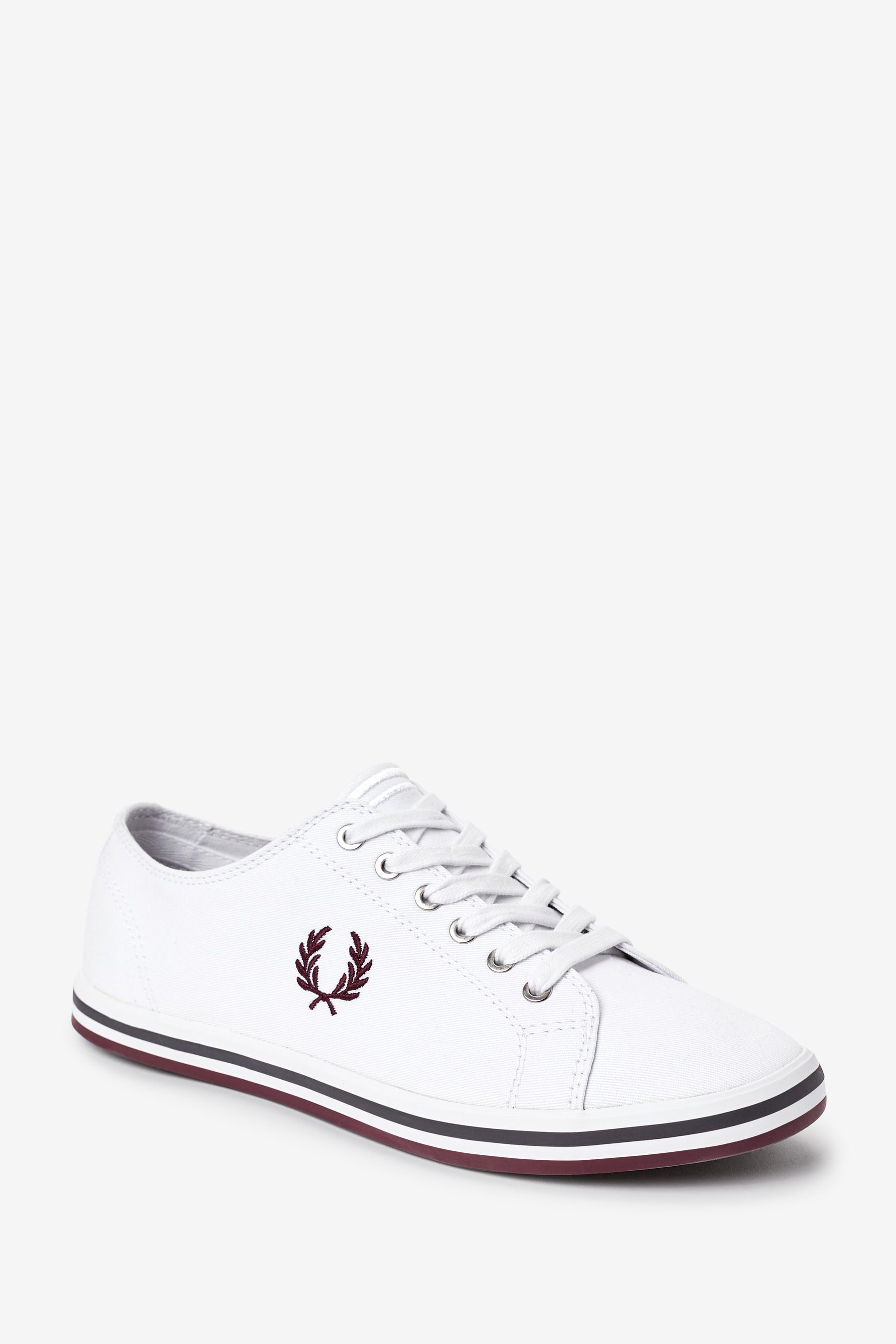 Fred Perry Womens White Kingston Canvas Trainers