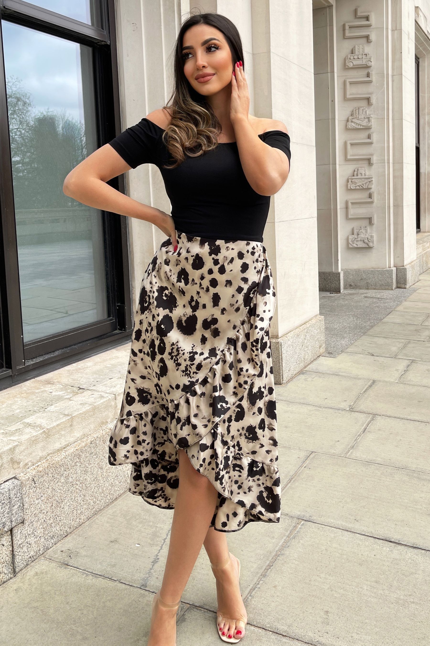 Ax paris bardot midi dress online