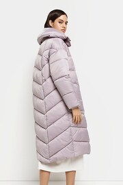 River Island Grey Panelled Puffer Jacket - Image 2 of 5