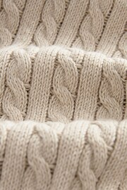 Neutral Beige Cable Knit Crew Jumper (3-16yrs) - Image 7 of 7