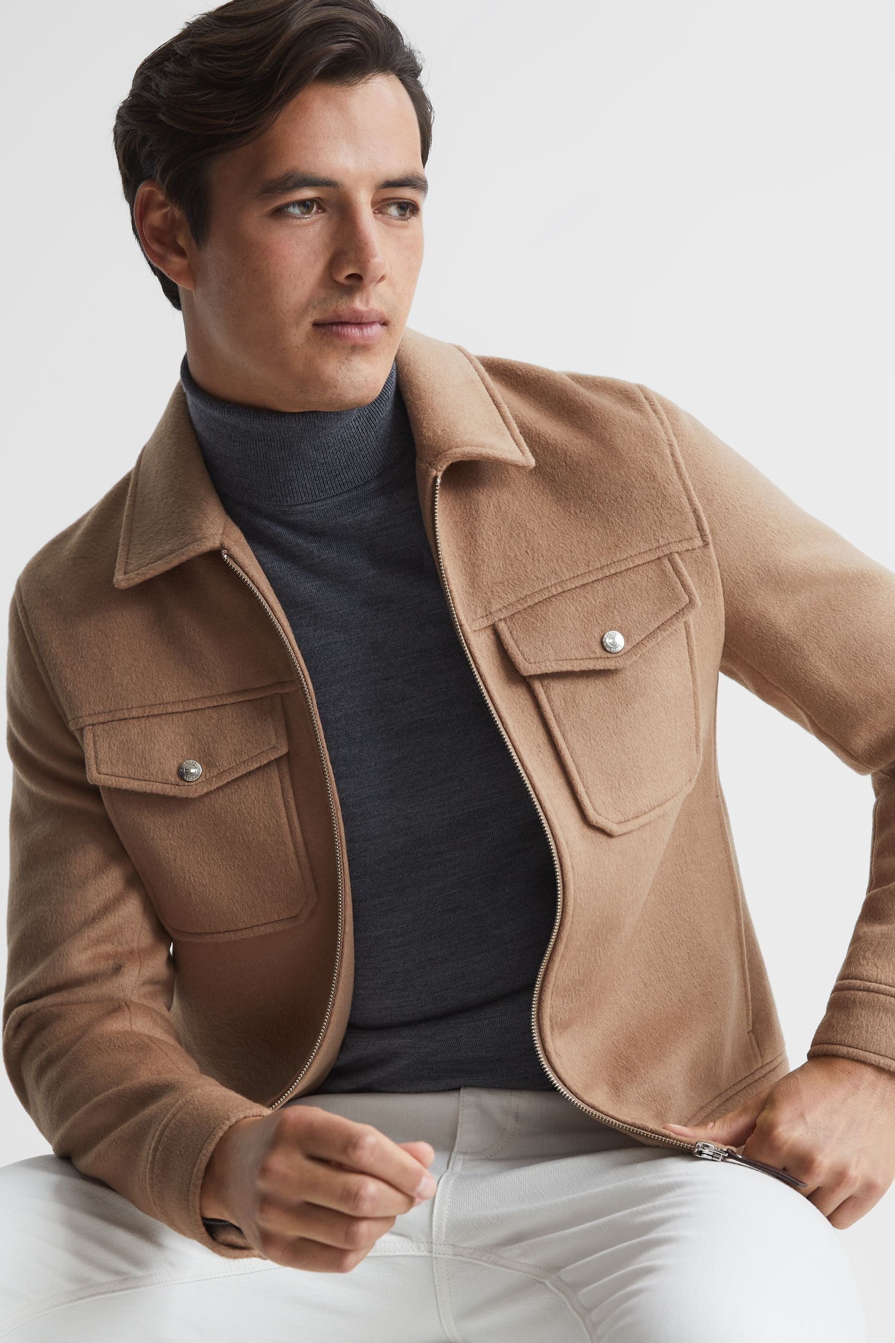 Camel trucker jacket online