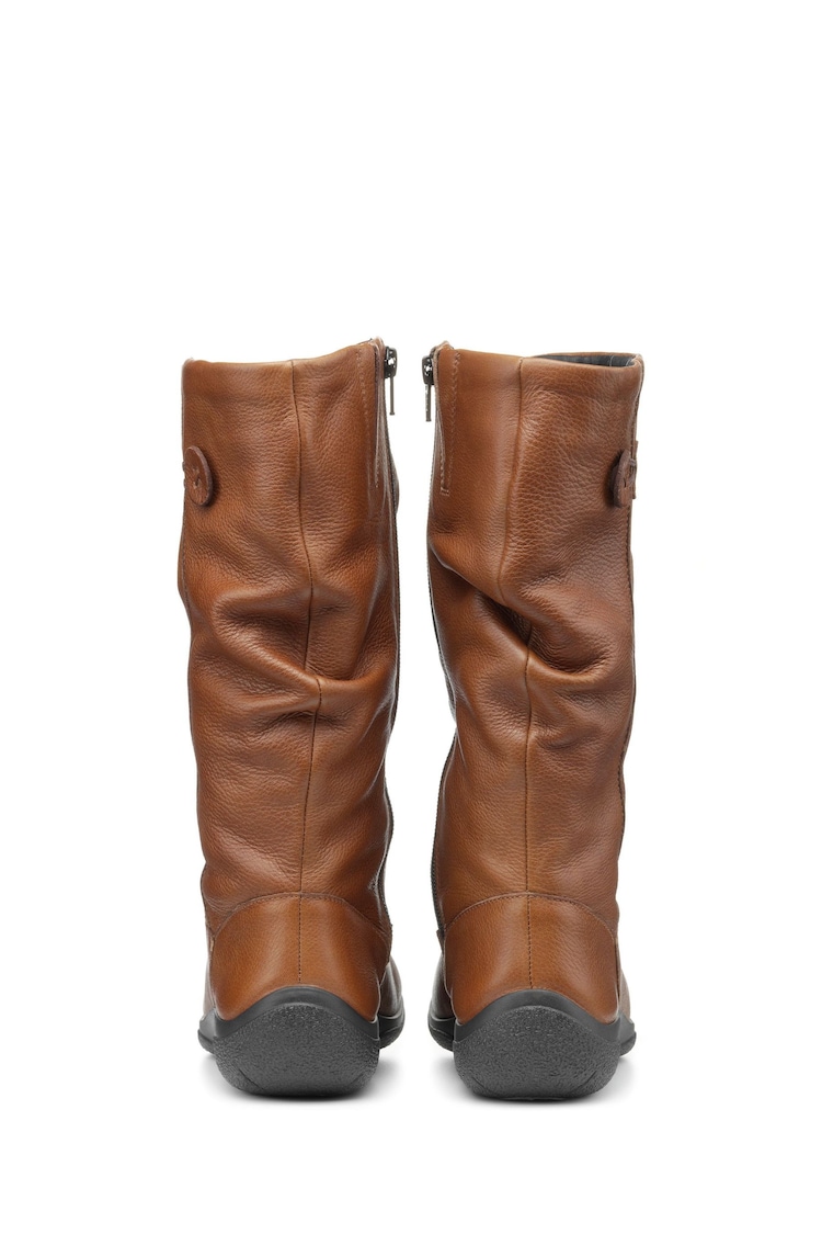 Hotter Tan Brown Wide Fit Derrymore II Zip-Fastening Boots - Image 4 of 4