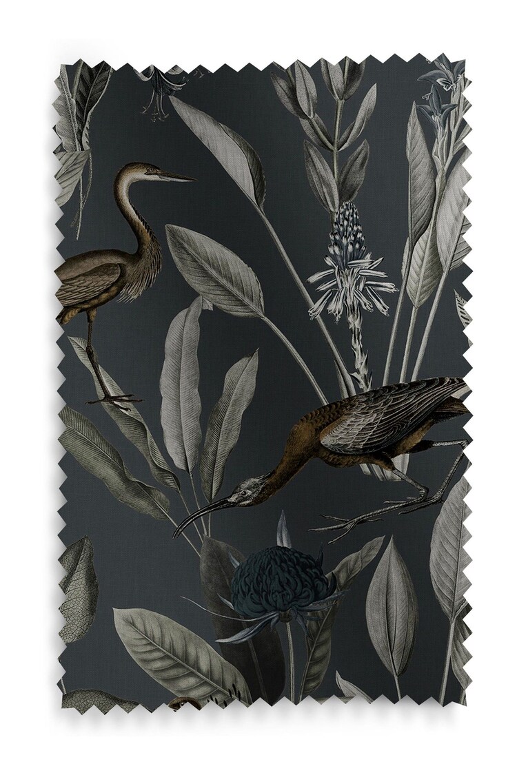 Graham & Brown Midnight Black Glasshouse Made to Measure 100% Cotton Curtains - Image 4 of 4