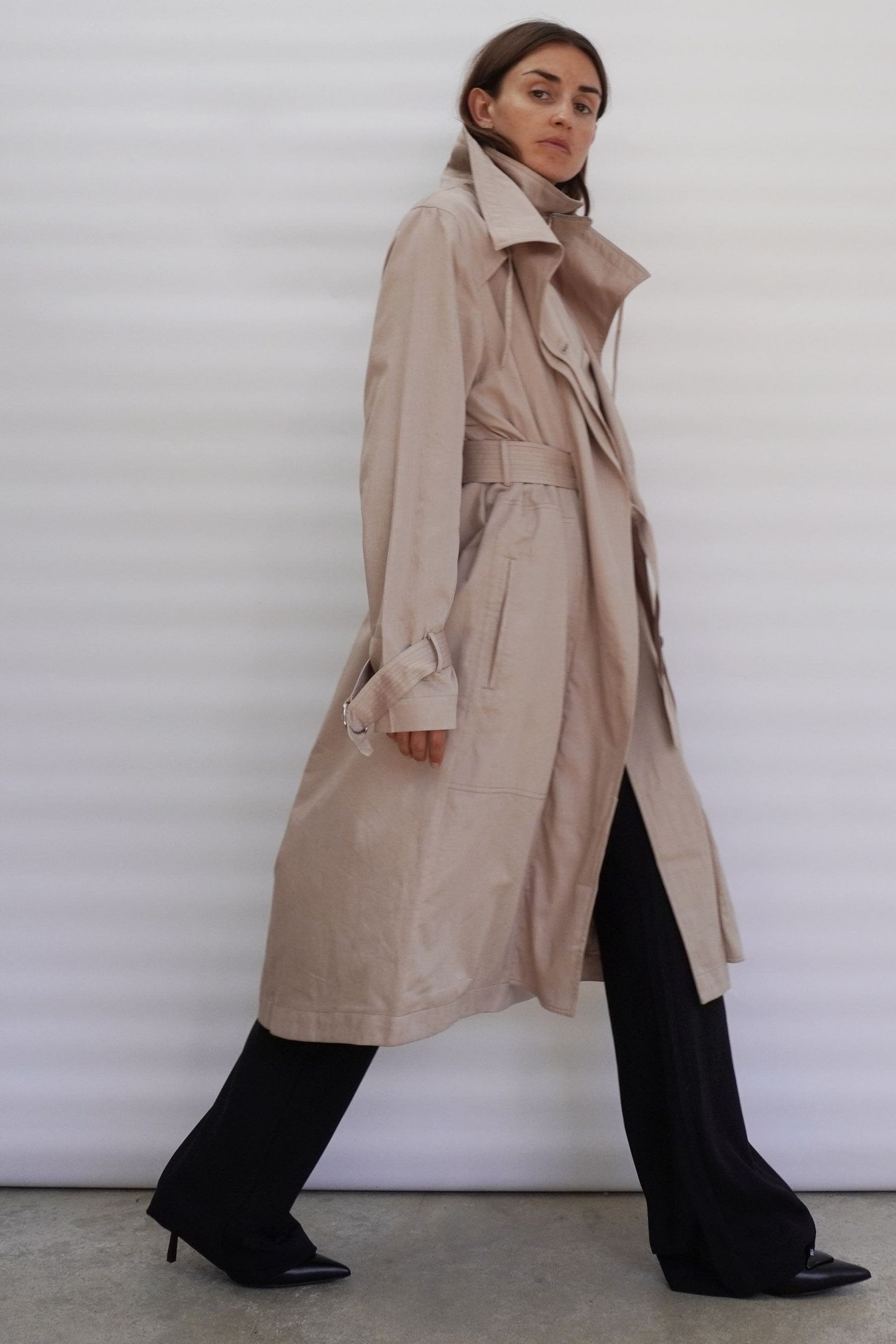 Religion Natural Lightweight Waterfall Cotton Charisma Trench Coat - Image 5 of 7