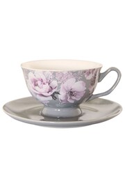 Catherine Lansfield Dramatic Floral Teacup & Saucer Set - Image 2 of 2