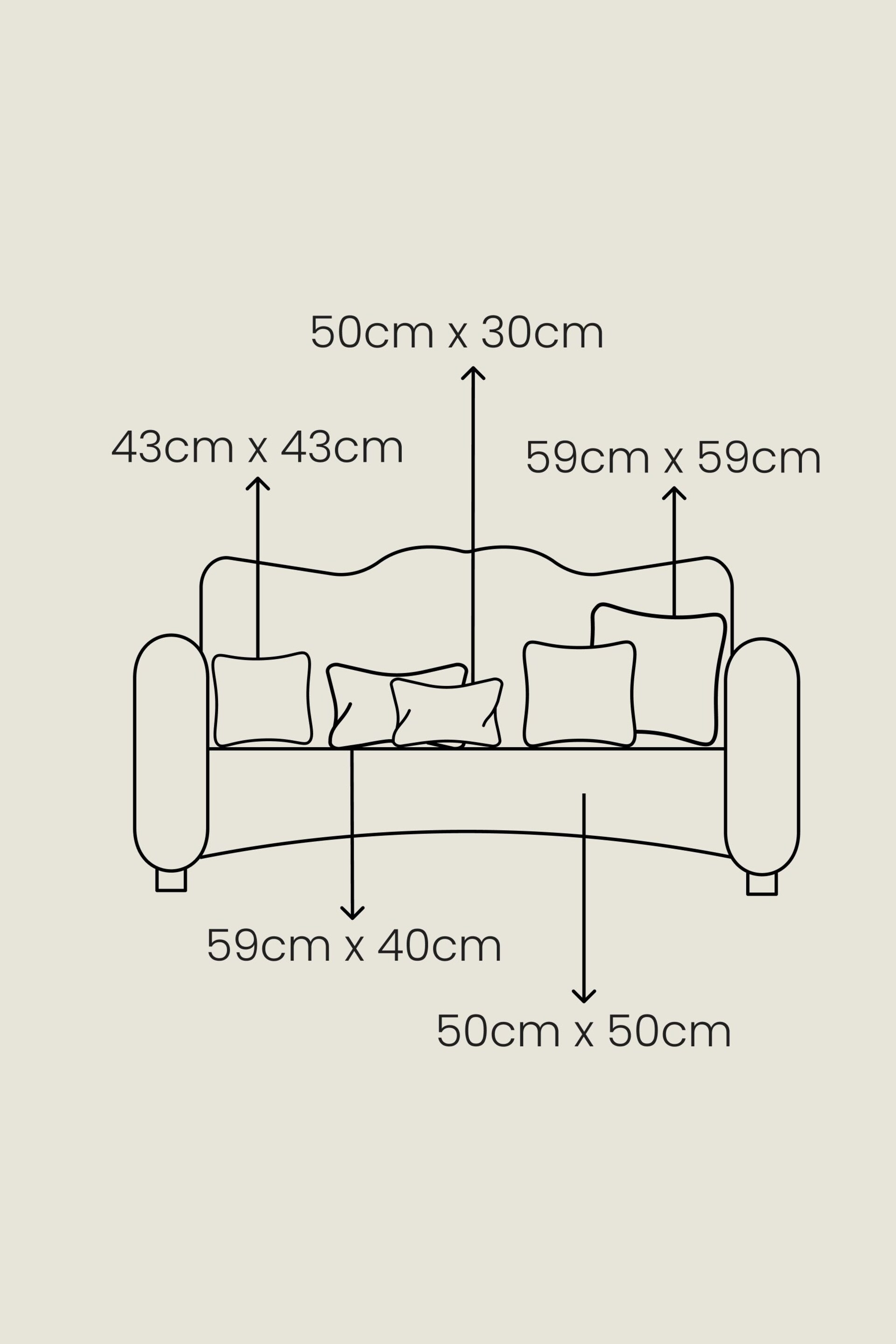 furn. 2 Pack Grey Eden Cotton Slub Filled Cushions - Image 4 of 4