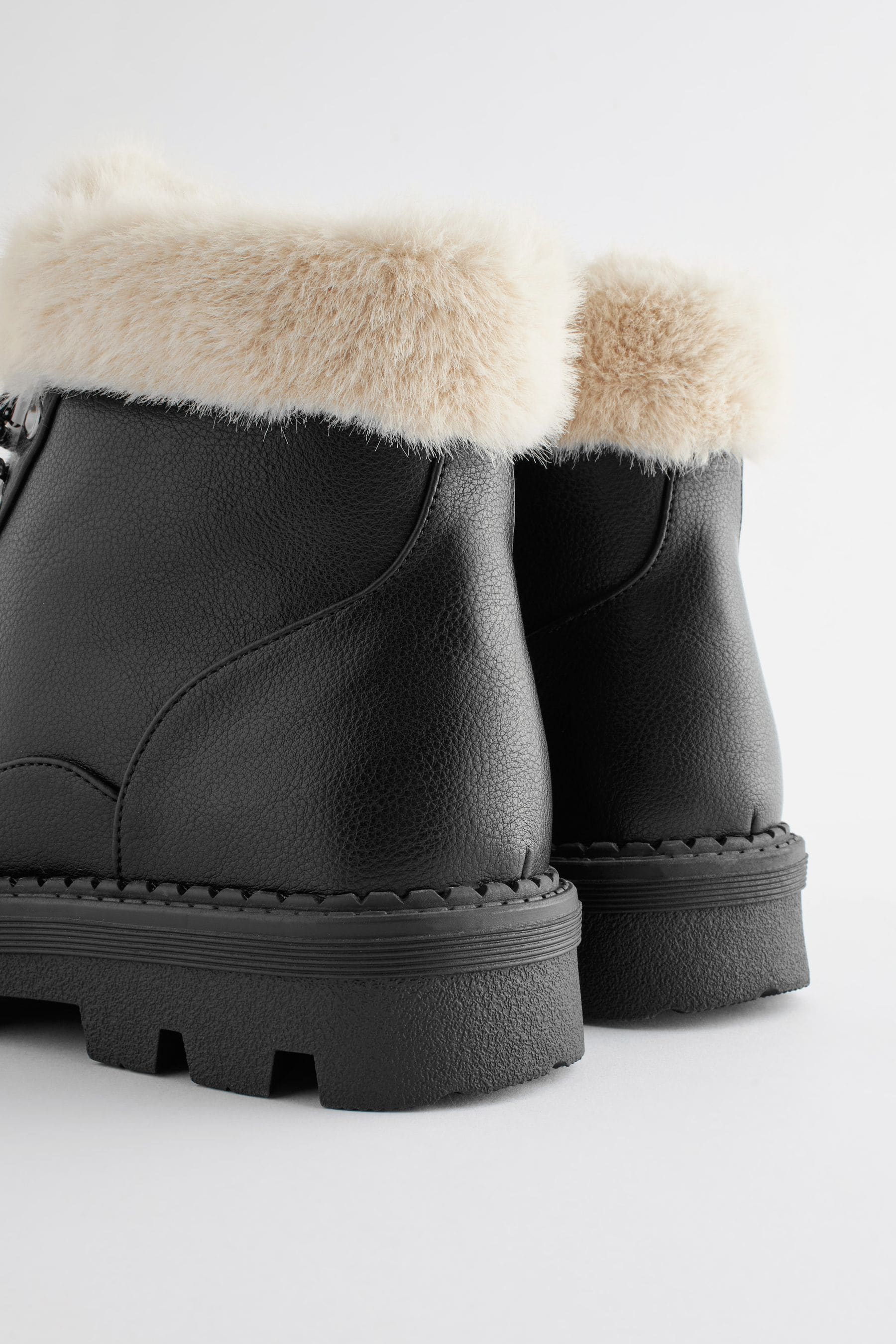 Lace up fur lined boots discount