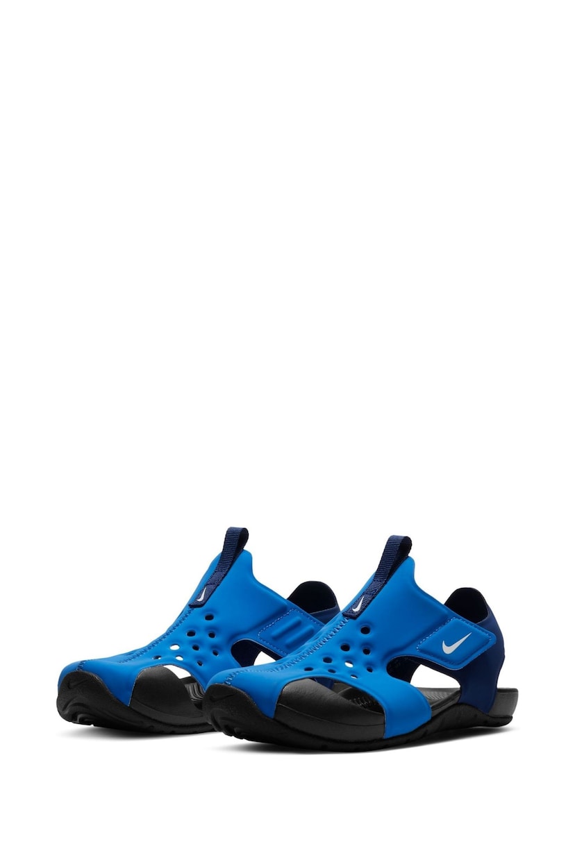 Nike Blue Junior Sunray Protect Sandals - Image 6 of 11