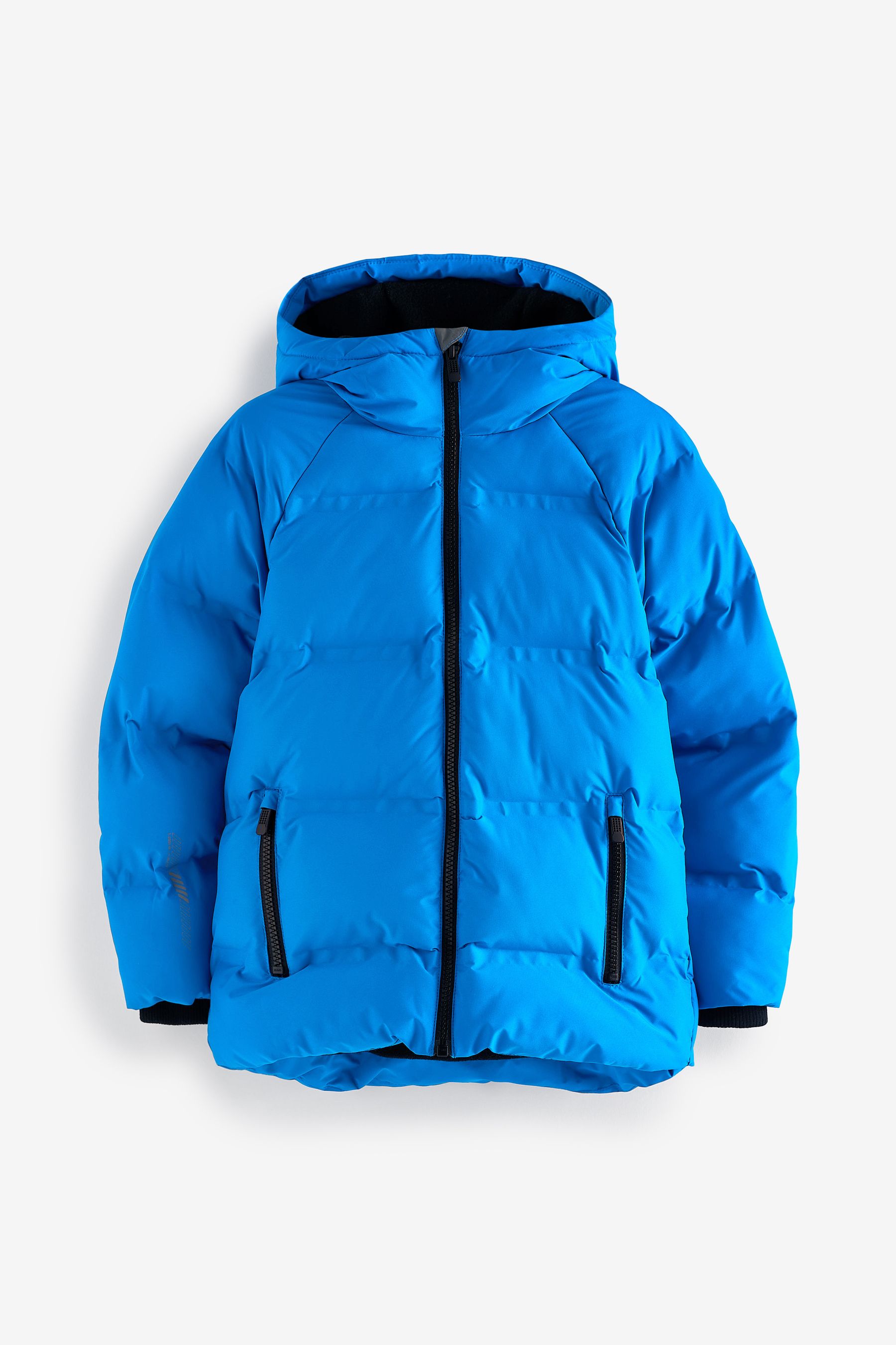 Buy Cobalt Blue Fleece Lined Padded Puffer Coat 3 17yrs from Next Luxembourg