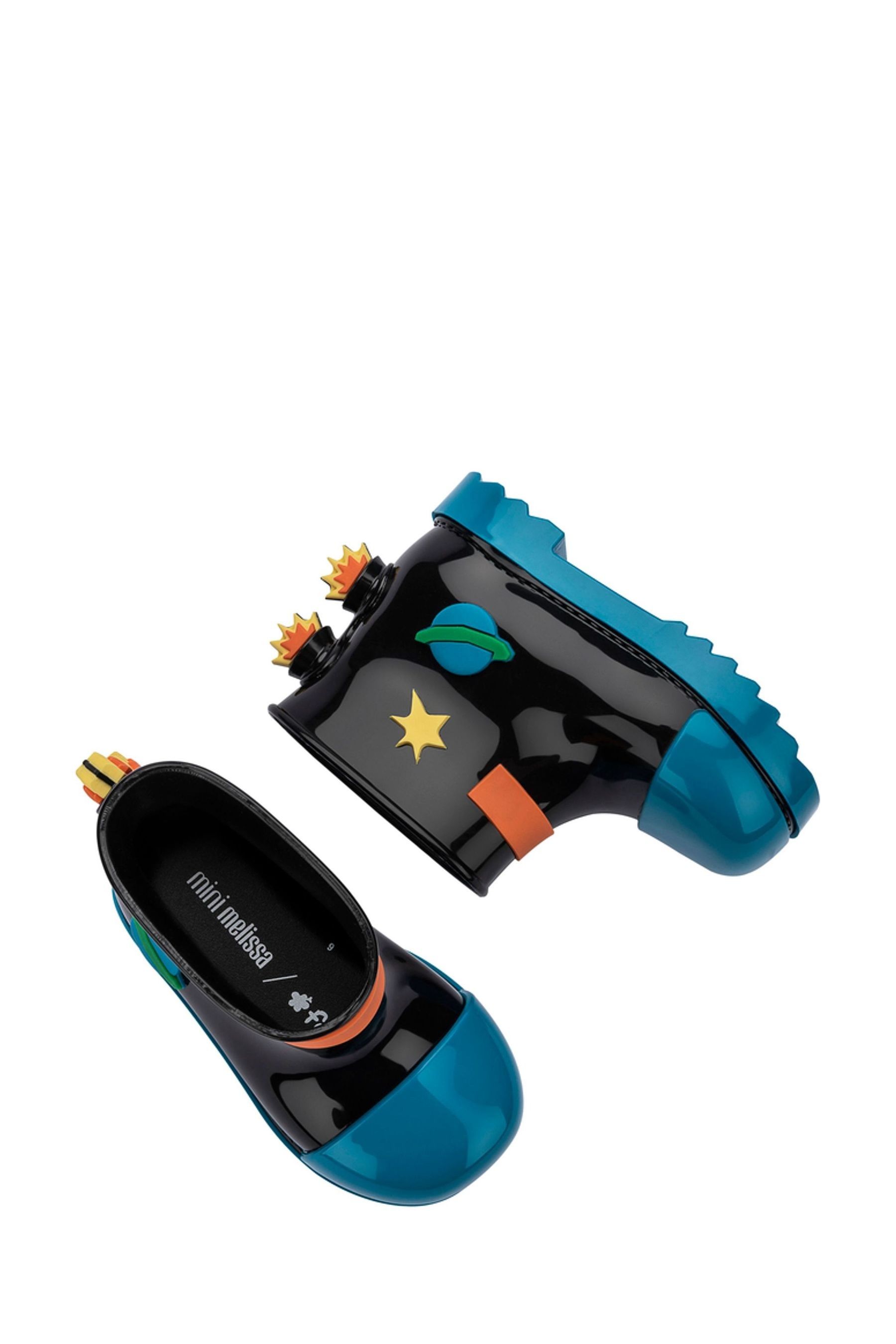 Buy Mini Melissa Space Rain Black Boots from Next Luxembourg