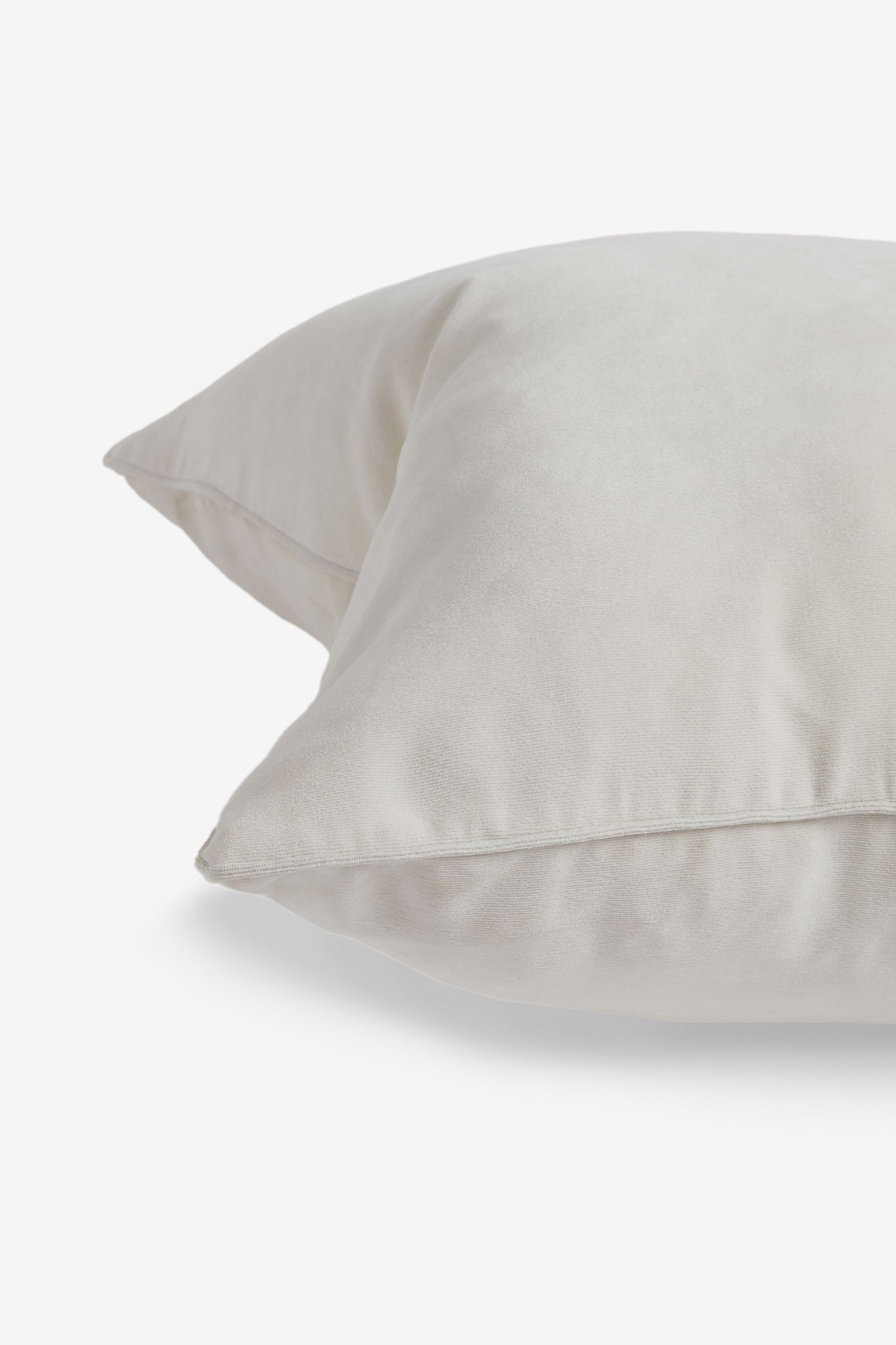 White velour cushions discount
