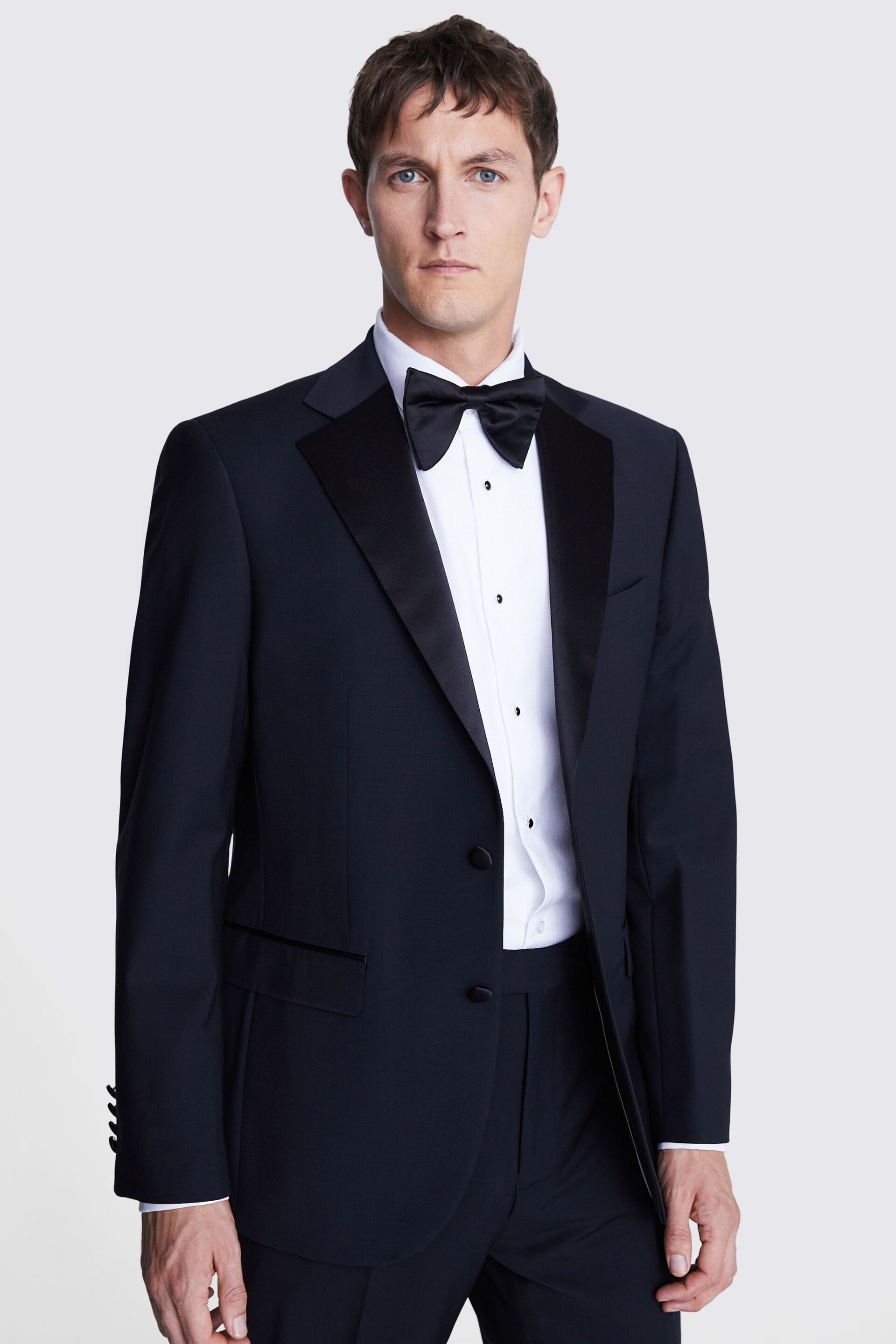 MOSS Black Regular Fit Notch Lapel Suit Jacket - Image 1 of 4