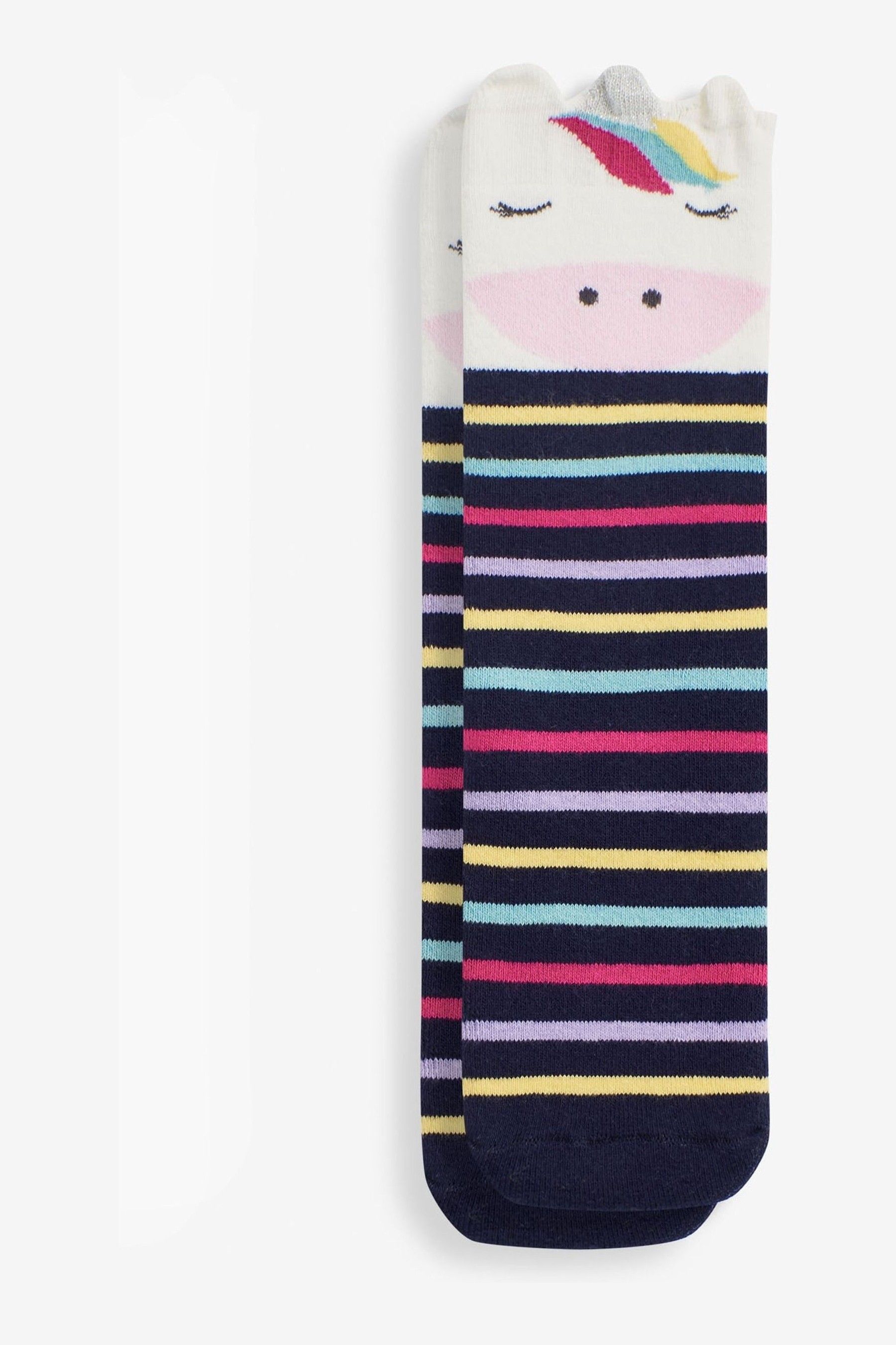 JoJo Maman Bebe Navy Unicorn Welly Socks