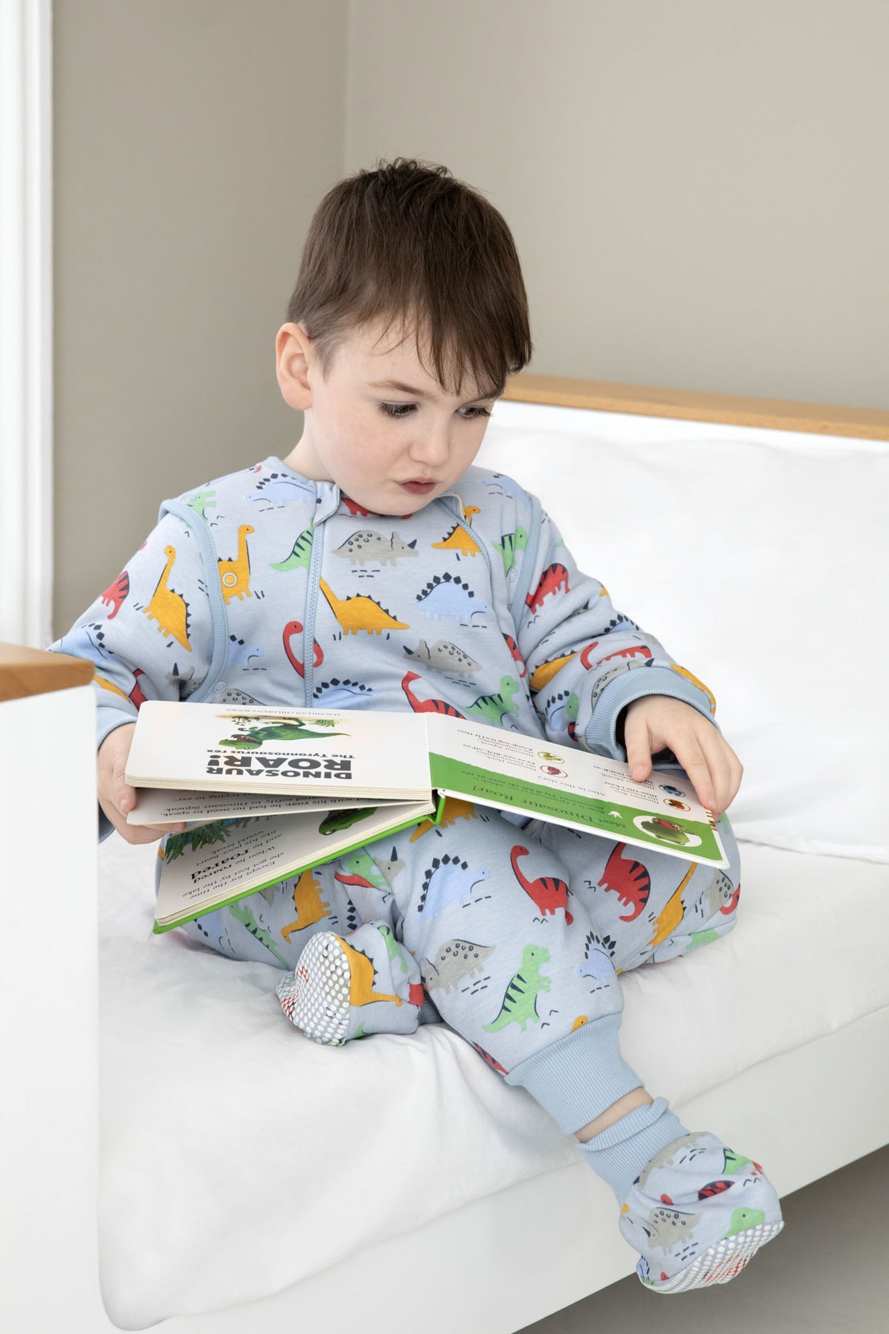 Buy JoJo Maman Bebe Light Blue Dino 2.5 Tog Sleep Snuggler from Next United Arab Emirates