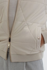Reiss Stone Amos Hybrid Zip-Through Quilted Jacket - Image 4 of 5