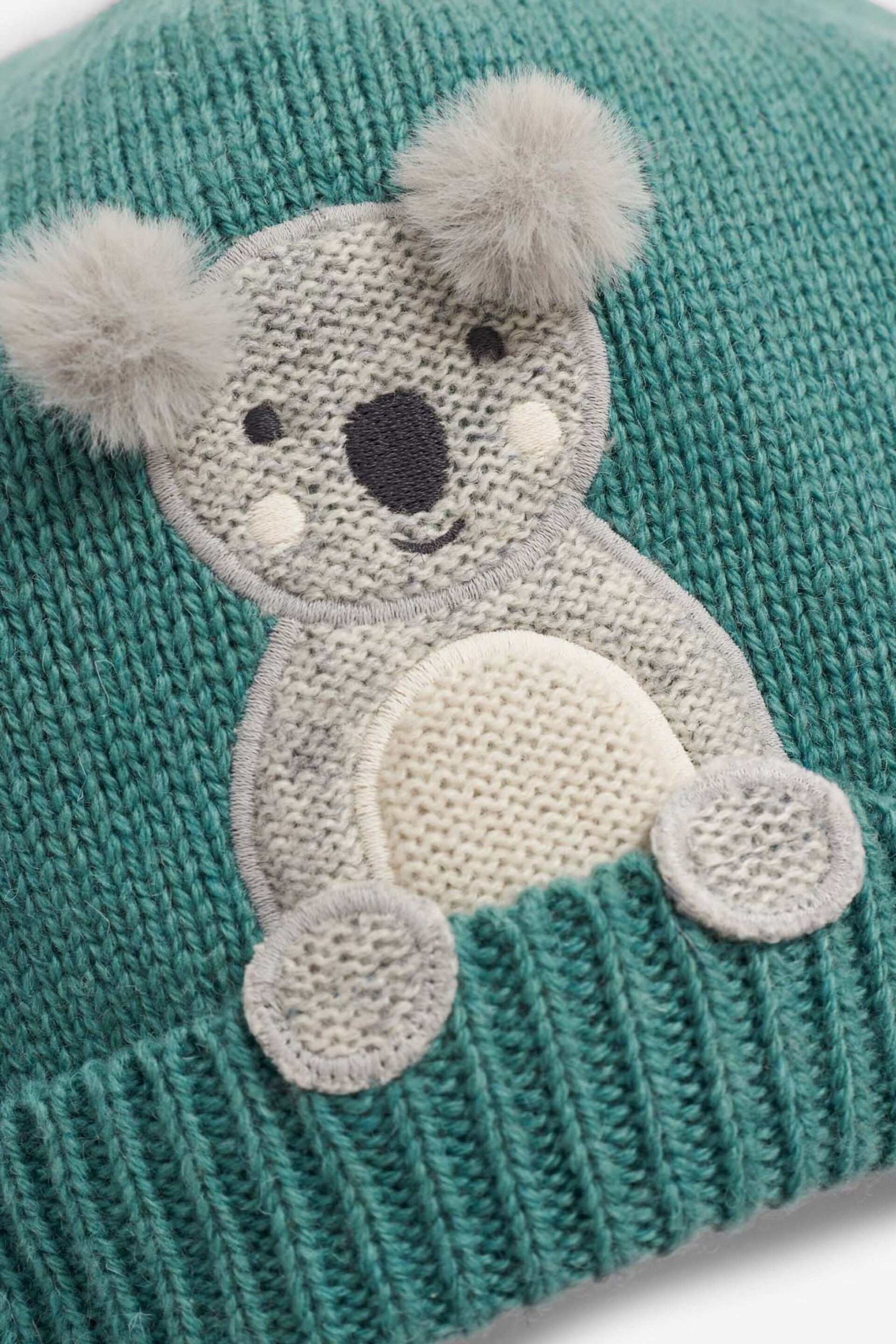 JoJo Maman Bébé Teal Koala Hat - Image 3 of 3