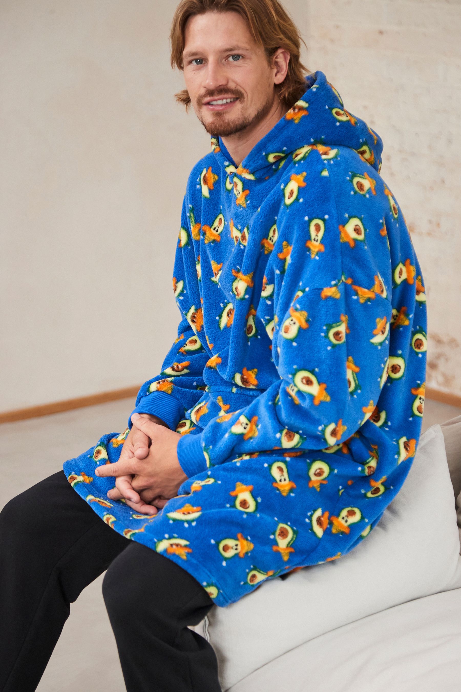 Buy Blue Avocado Oversized Blanket Hoodie from Next Luxembourg