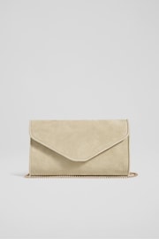 LK Bennett Suede Clutch Bag - Image 1 of 2