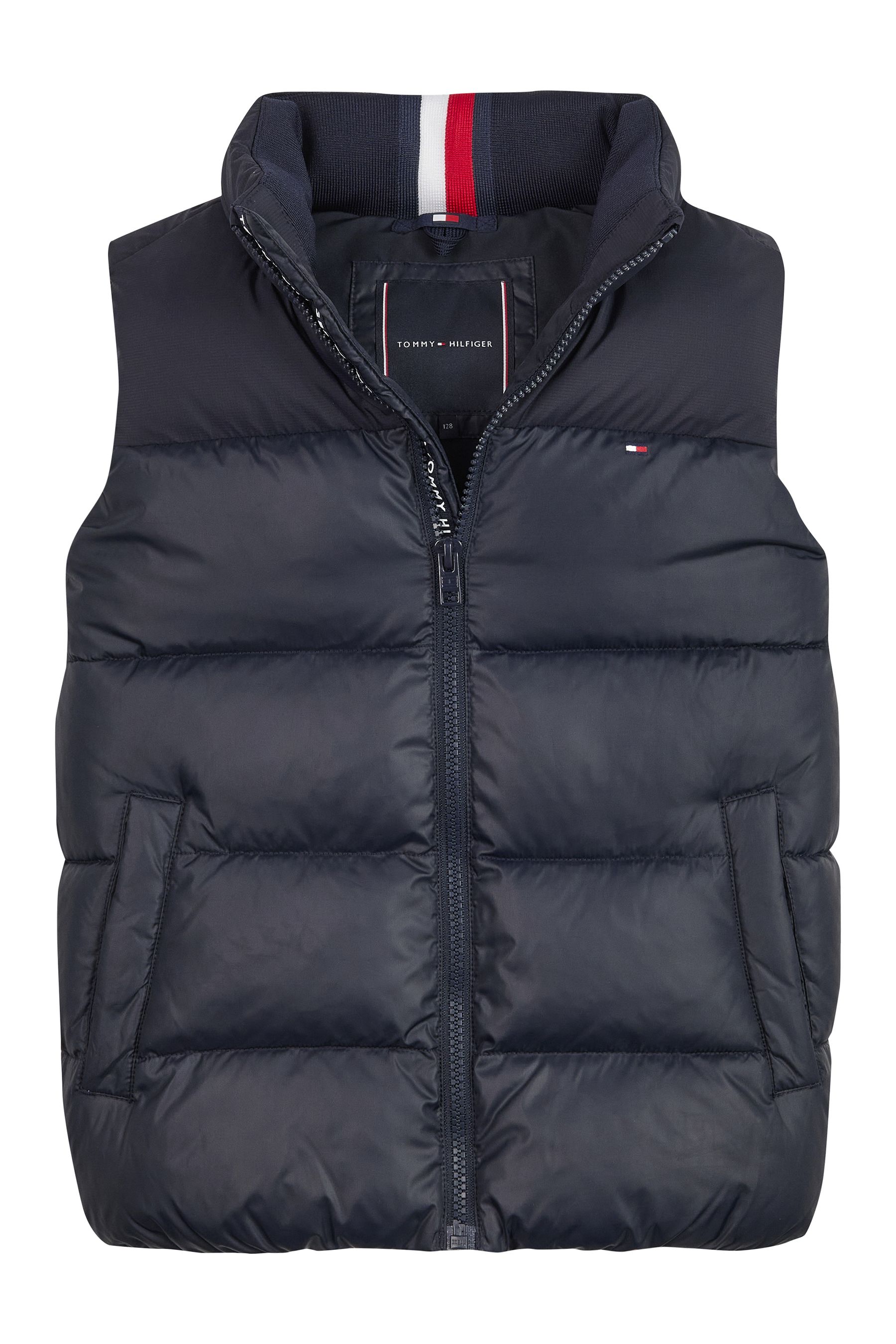 Buy Tommy Hilfiger Blue Mixed Fabric Gilet from Next Luxembourg