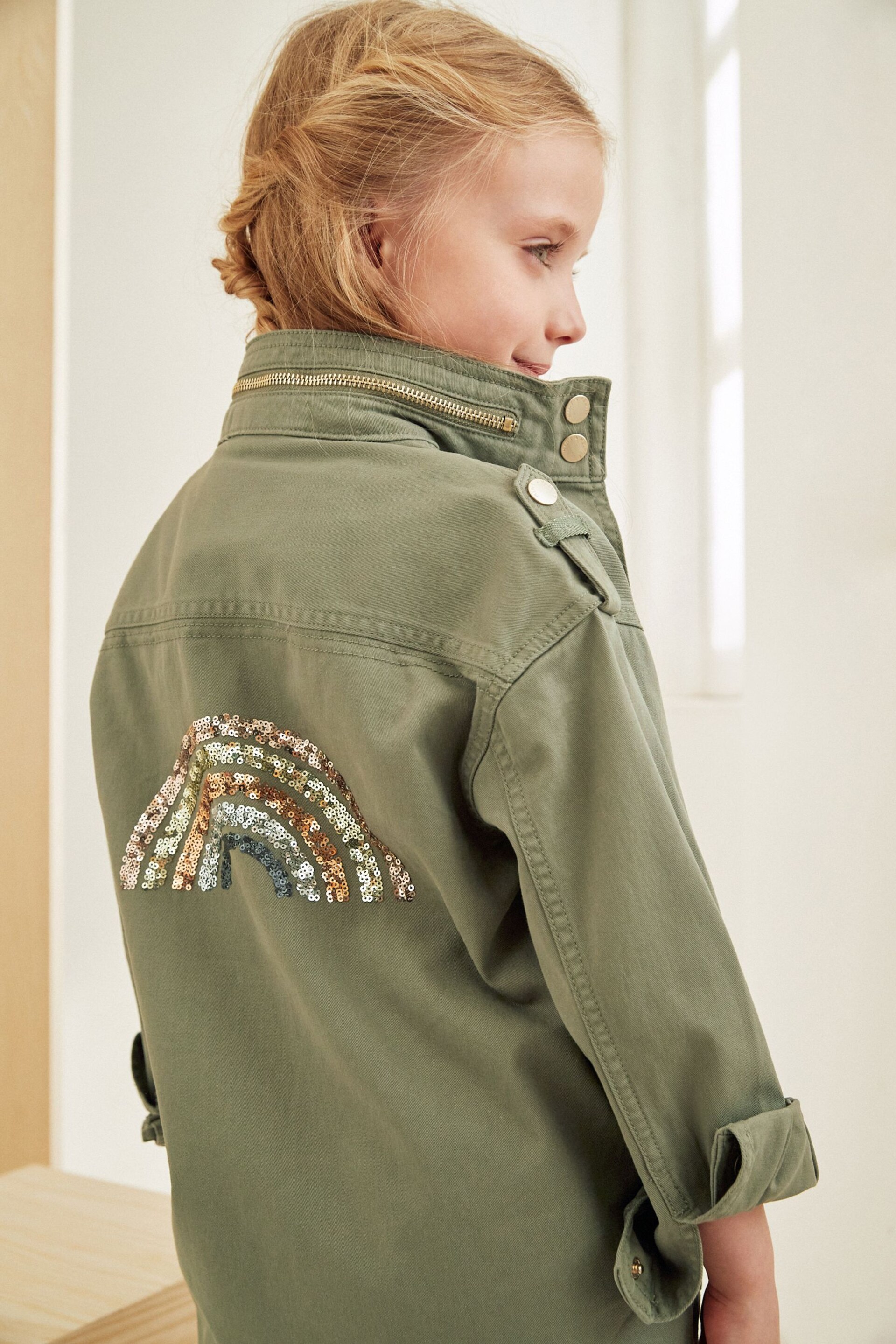 Mint Velvet Khaki Utility Jacket - Image 5 of 12