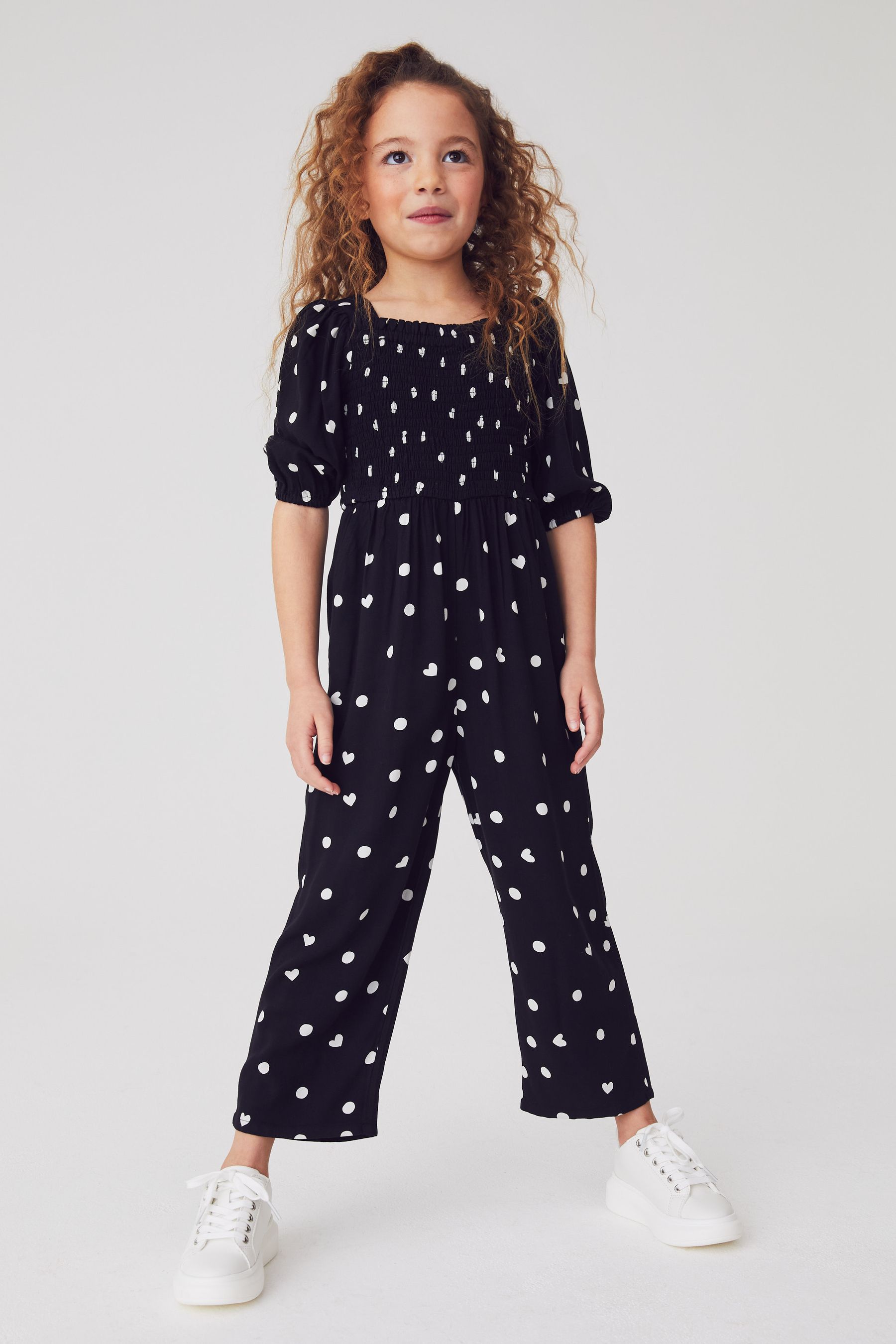 Buy Mint Velvet Black Spotted Jumpsuit from Next Luxembourg