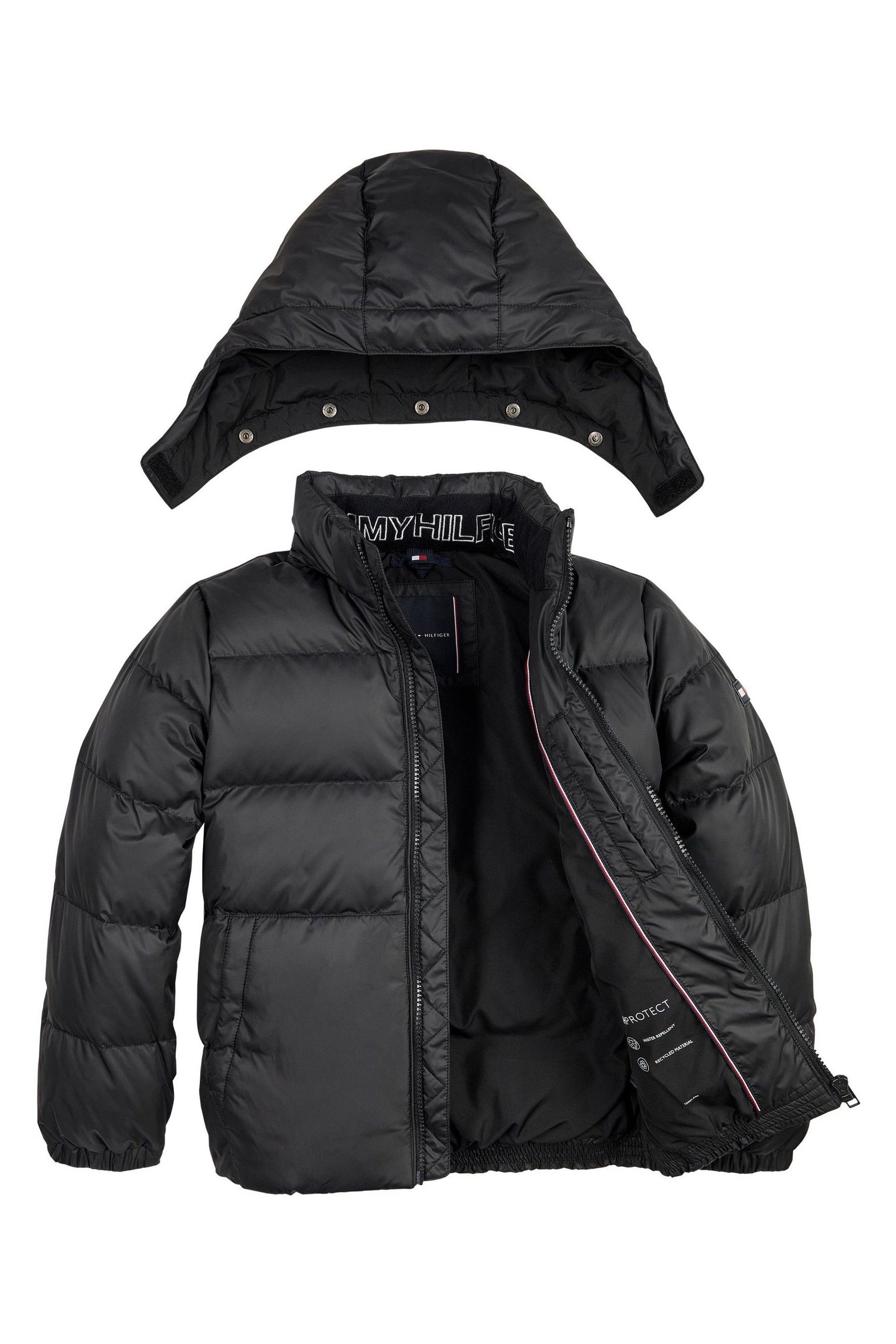 Boys black padded jacket clearance