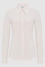 Reiss Ivory Billie Long Sleeve Jersey Shirt - Image 2 of 7