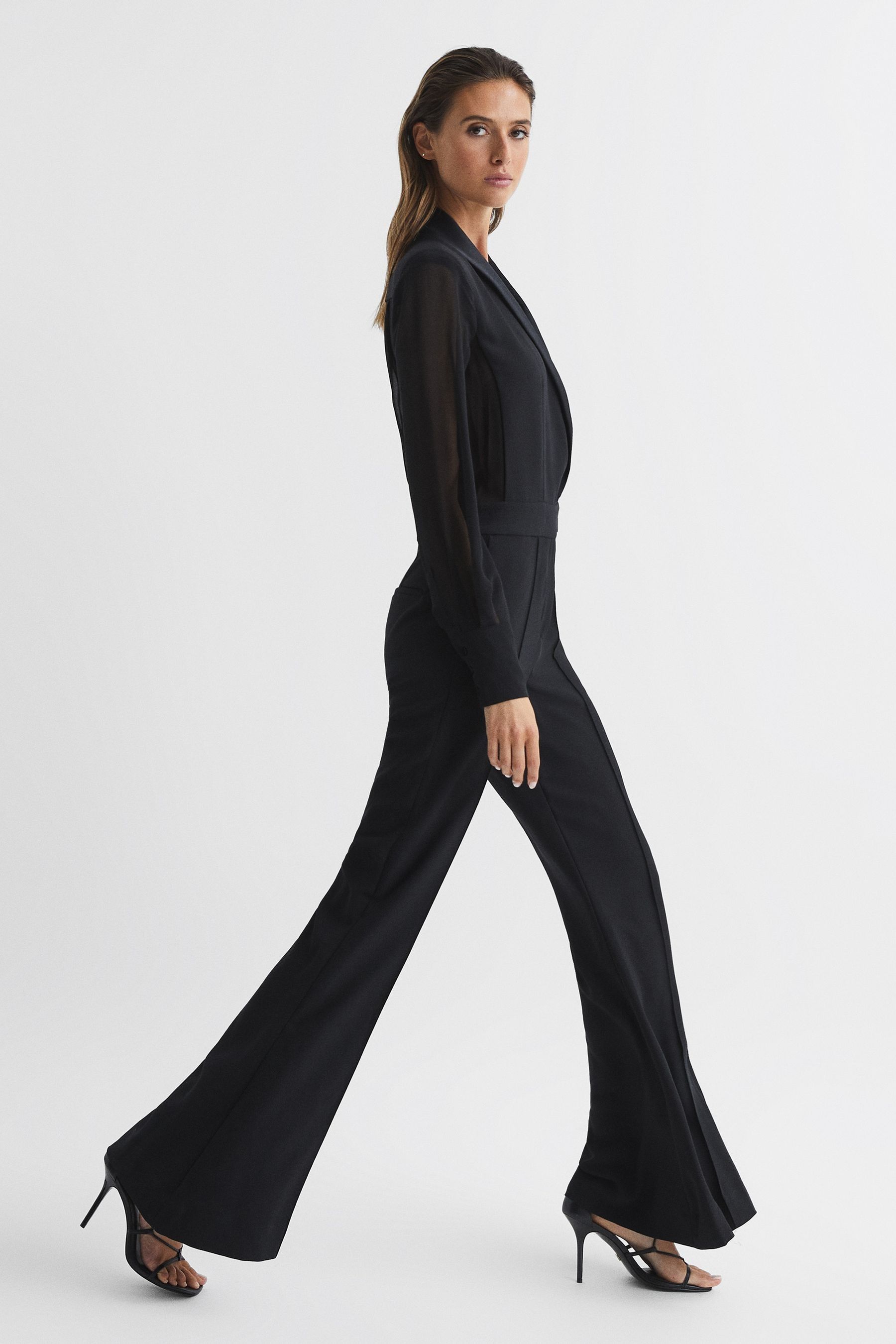 Buy Reiss Black Lennon Tuxedo Jumpsuit from Next Luxembourg