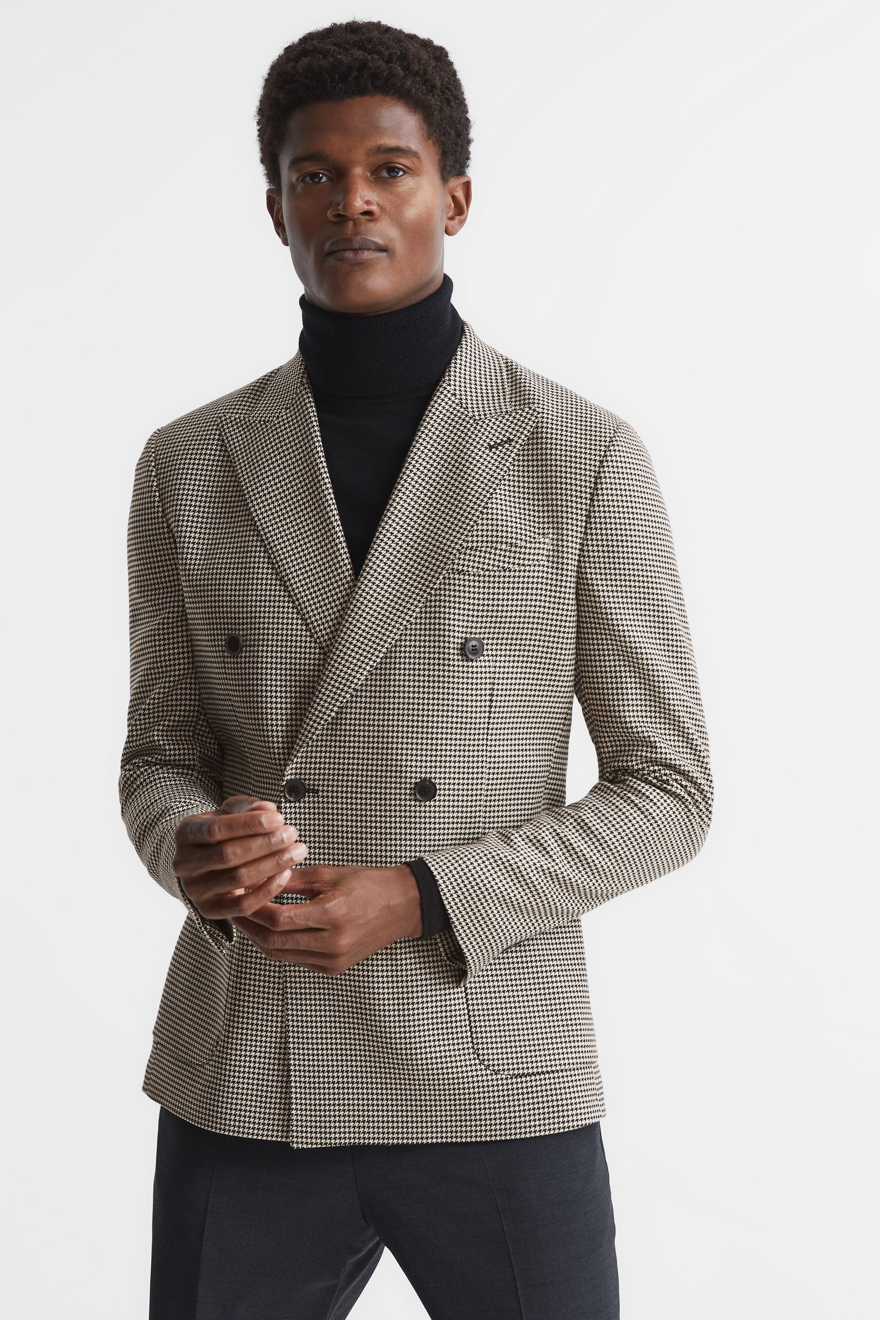 Black and white dogtooth blazer new arrivals